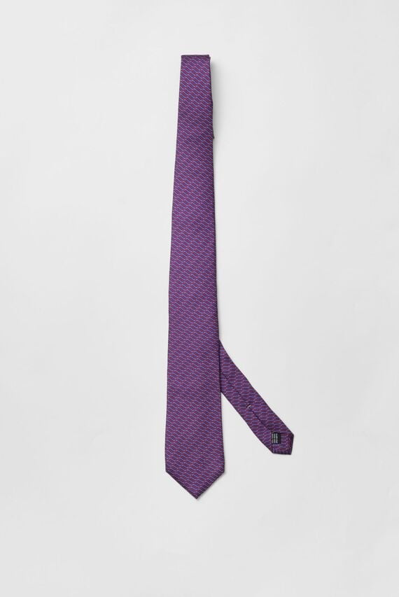 Мужской фиолетово-красный шелковый галстук Argymaq