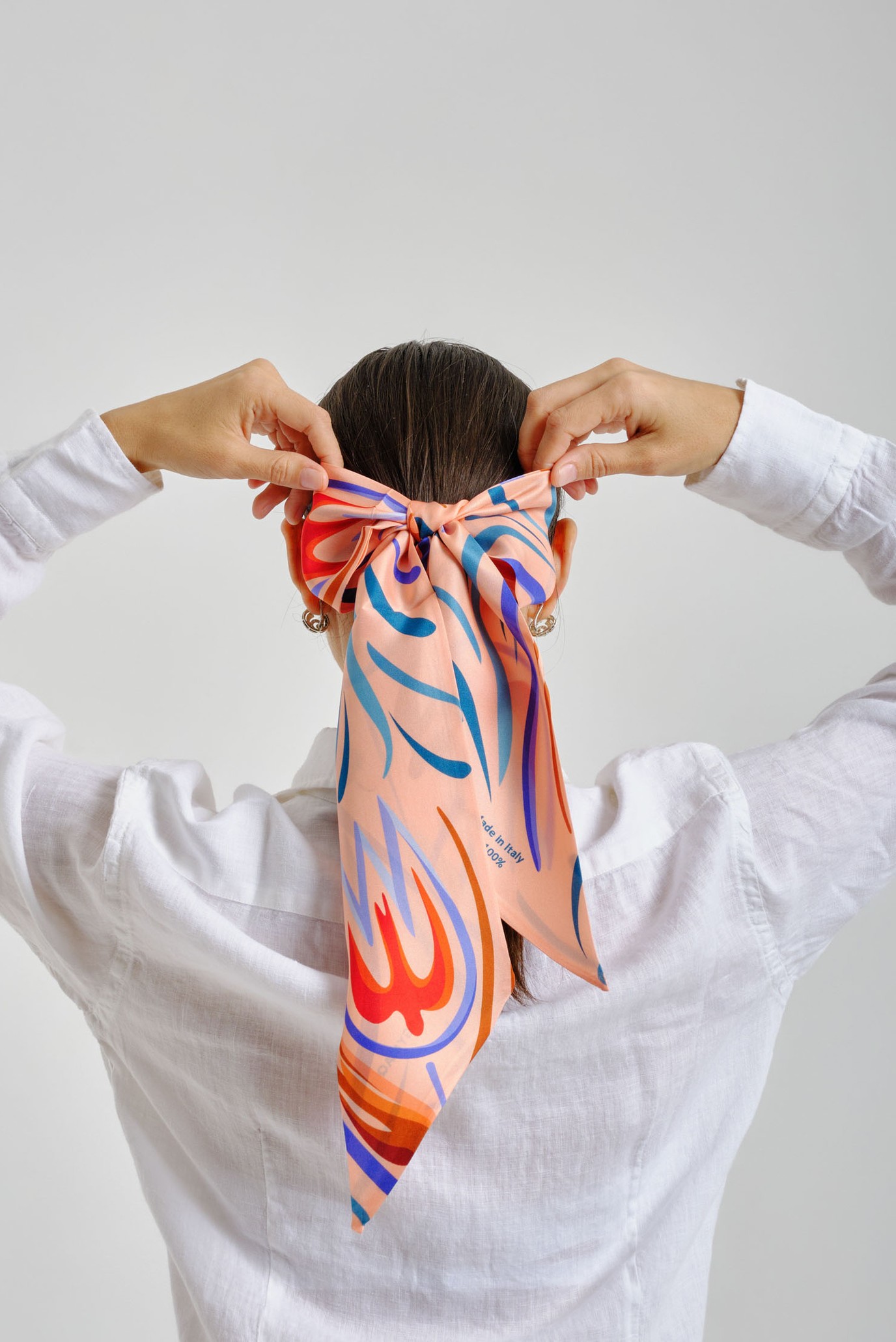 Женский бежевый платок 11х137 6