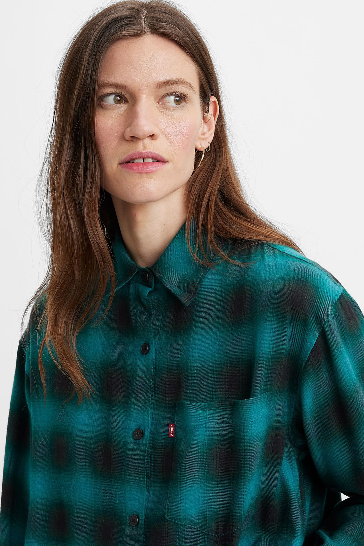 Женская рубашка в клетку 5