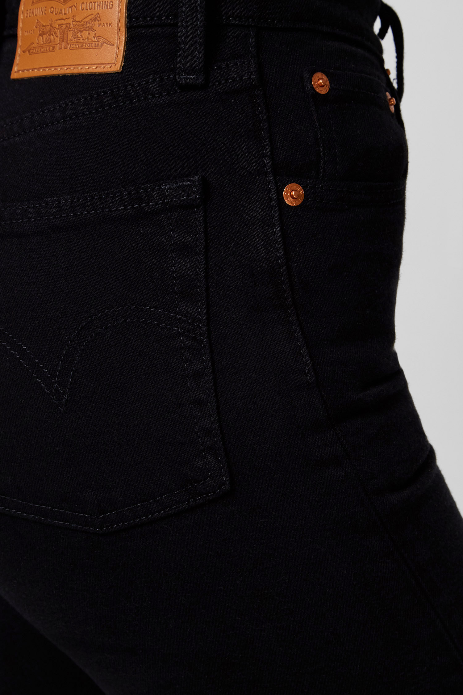 Женские черные джинсы Ribcage Straight Ankle 4