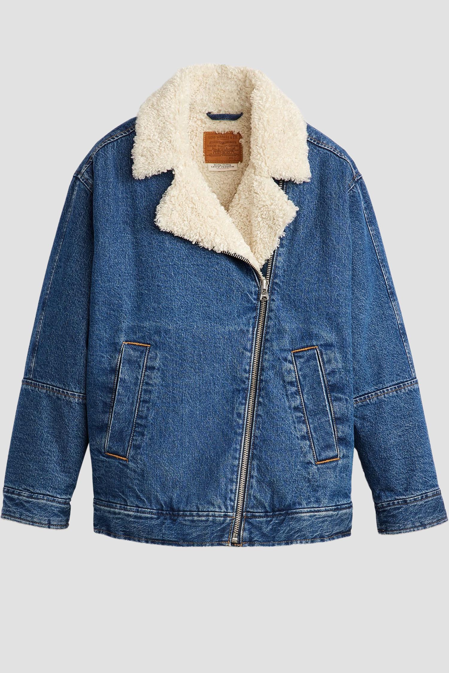 Женская синяя джинсовая косуха 2