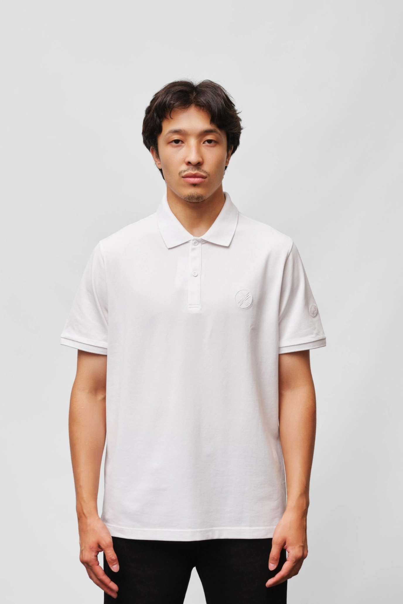 Мужское белое поло 1