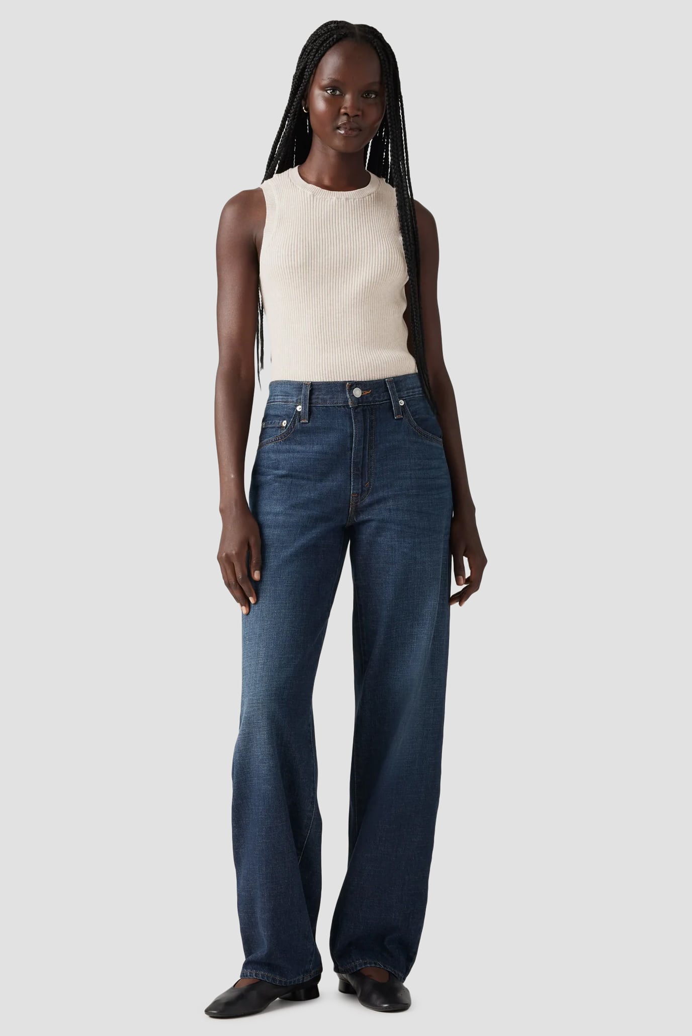 Женские синие джинсы Baggy Dad 6