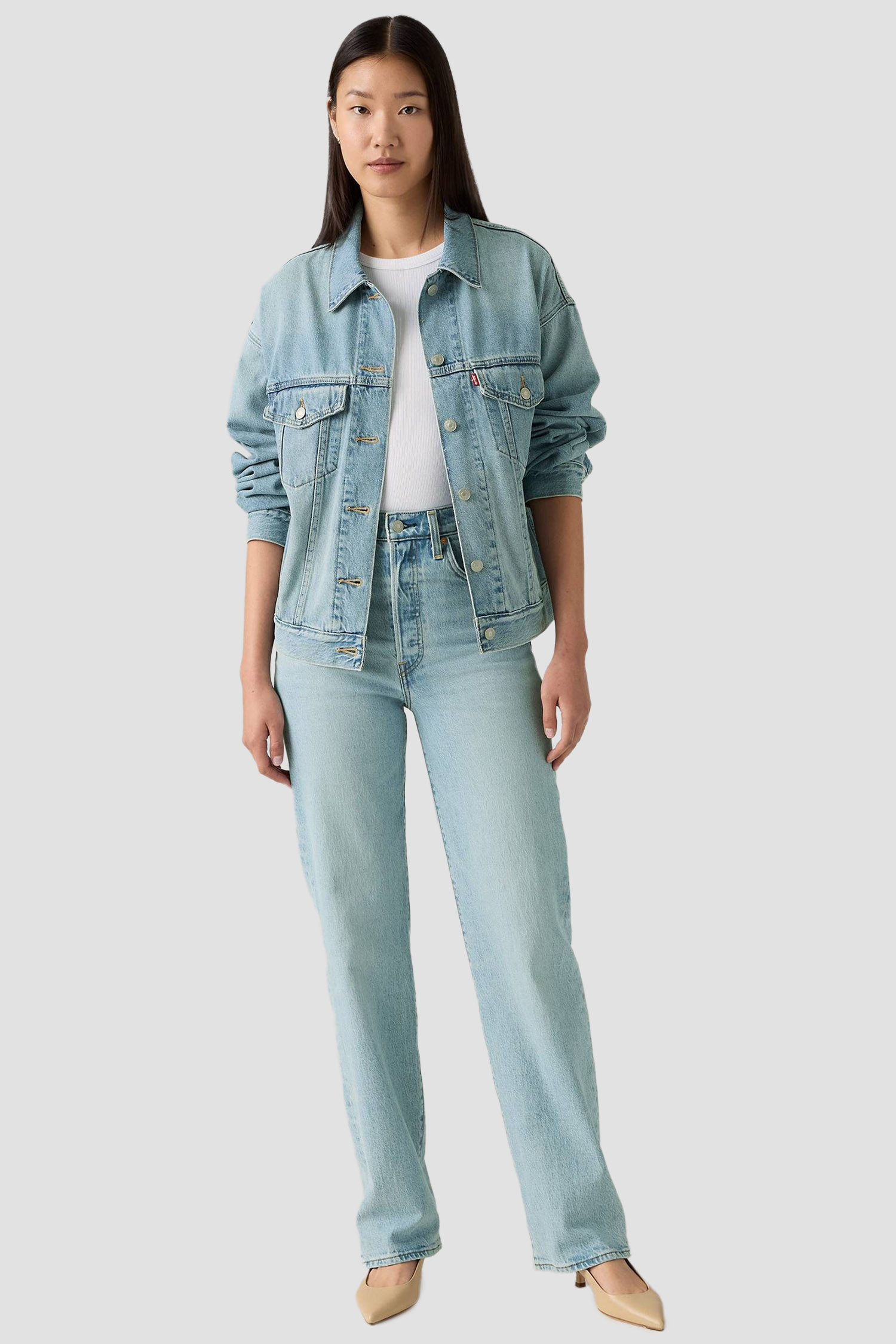 Женские голубые джинсы Ribcage Full Length 7