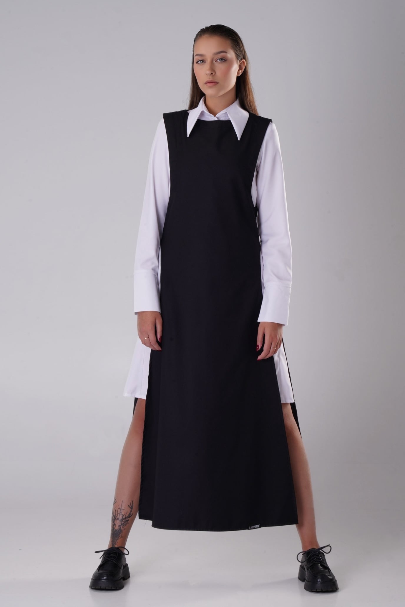 Женский черный костюм двойка 2