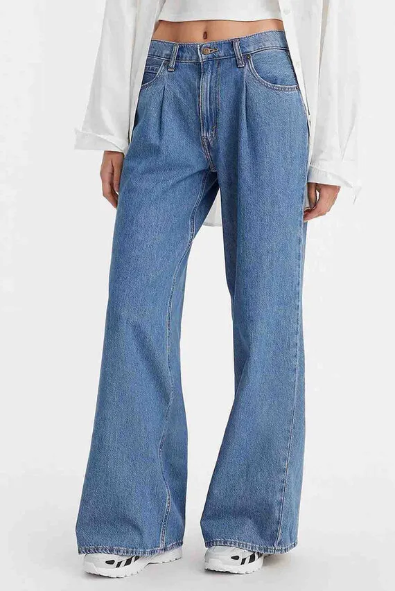 Женские синие джинсы Baggy Dad Wide Leg Levi's