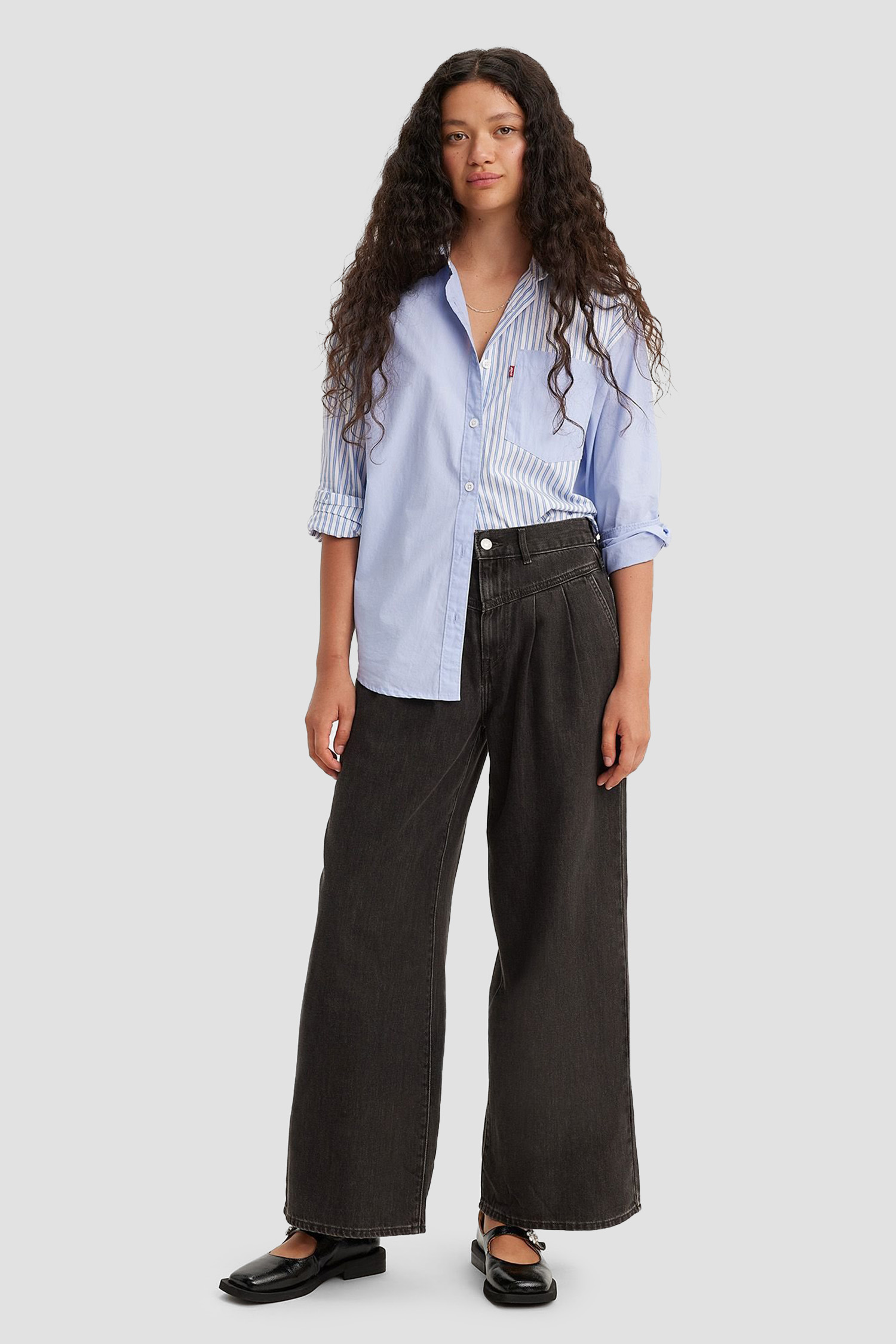 Женские черные джинсы Featherweight Baggy 6