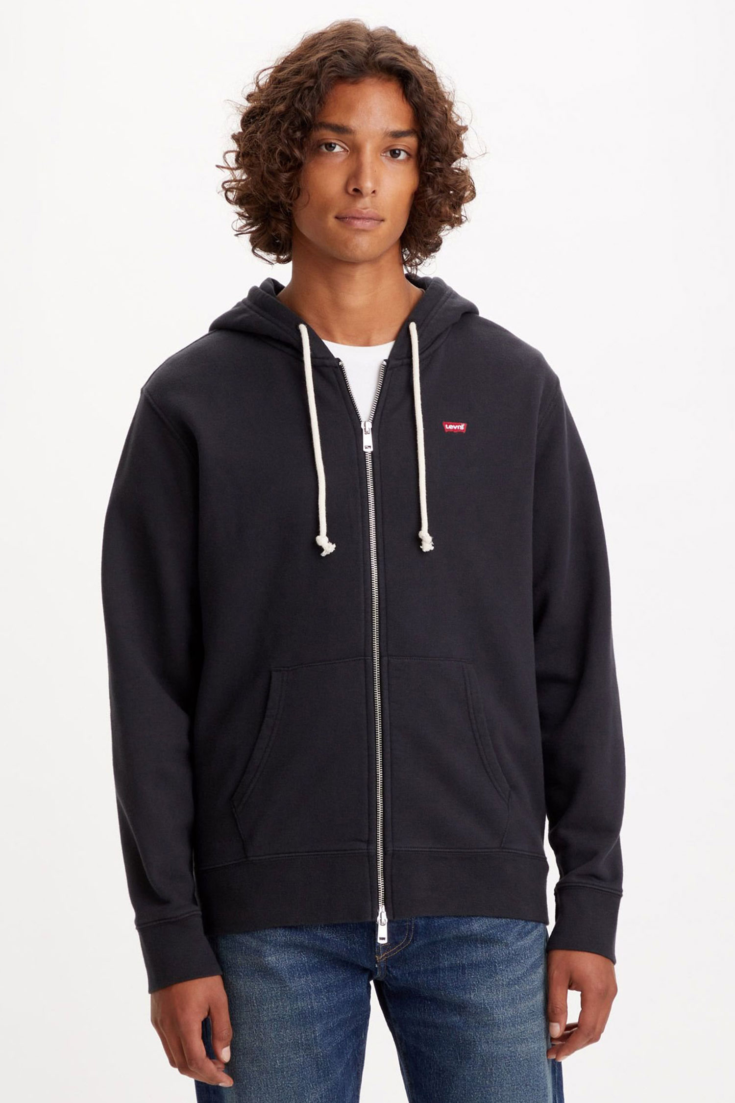 Мужская черная кофта на молнии 1