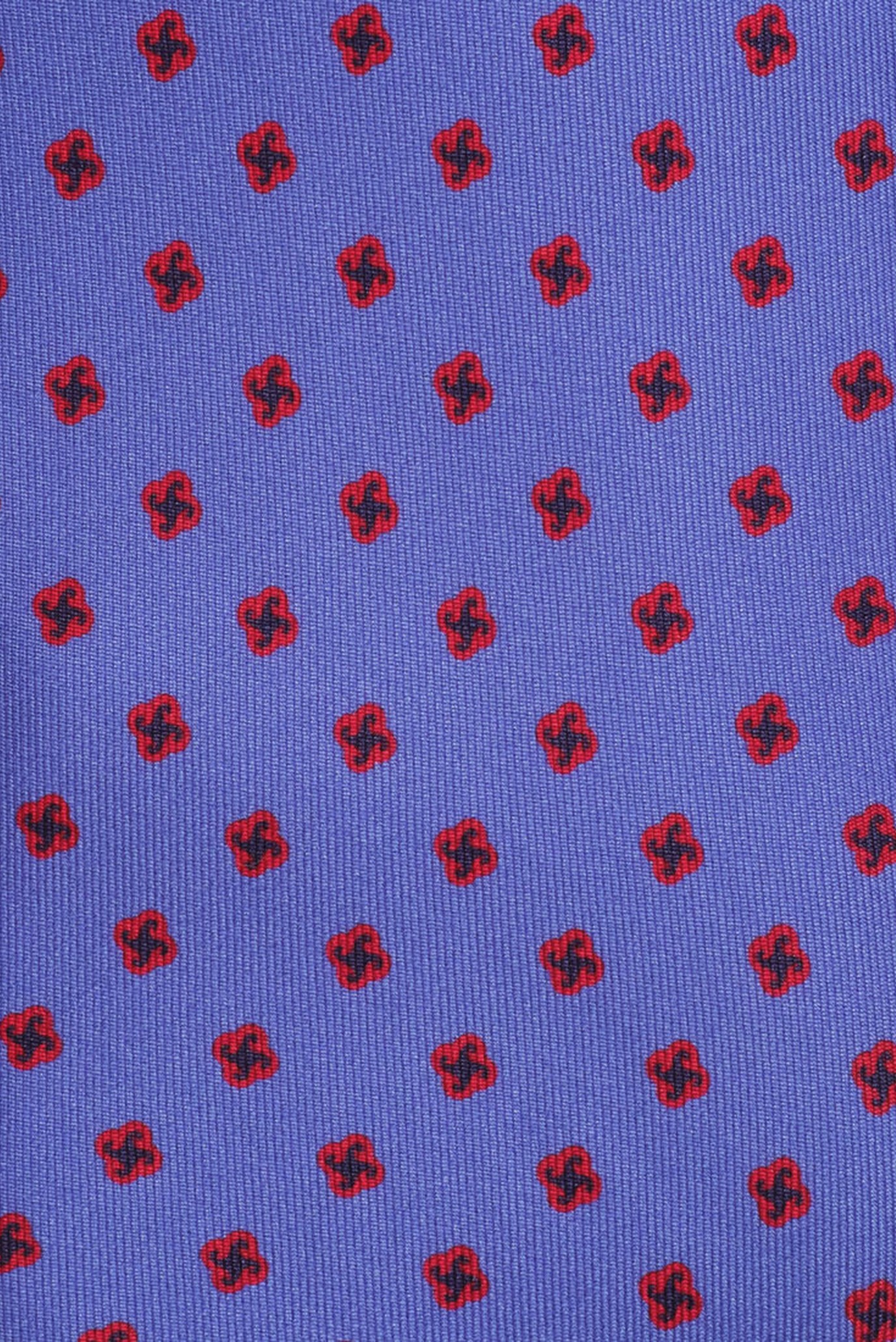 Мужской голубо-красный шелковый галстук 5