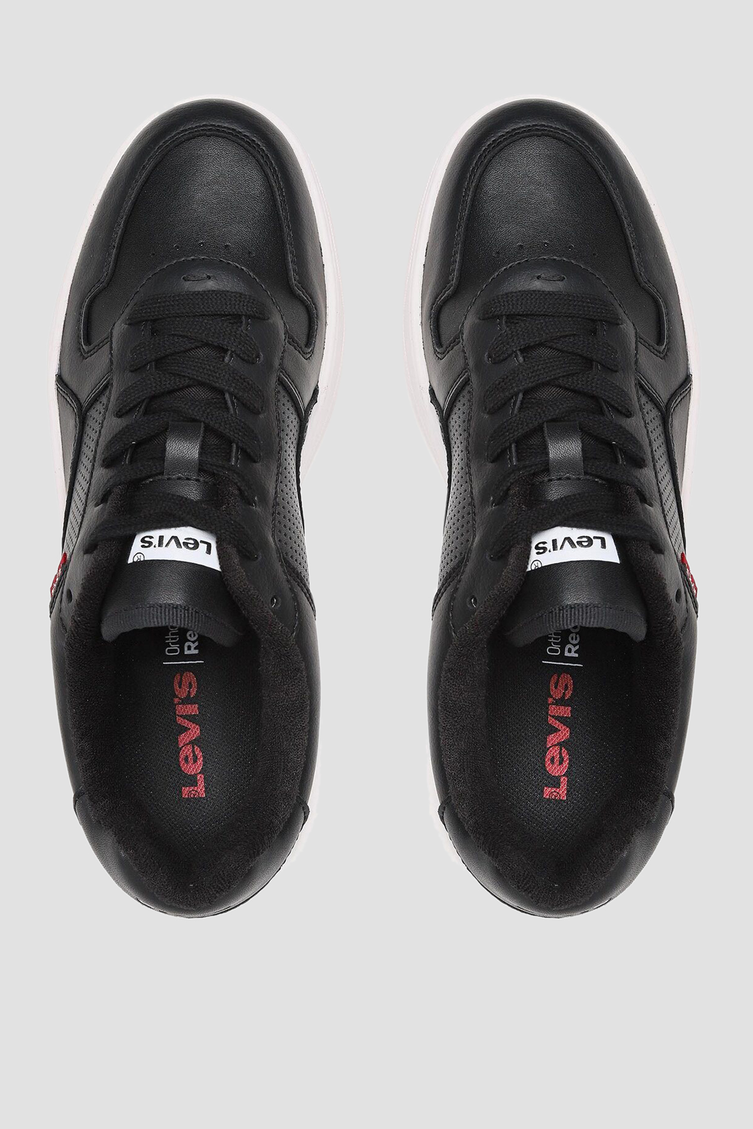 Женские черные кожаные кроссовки 5