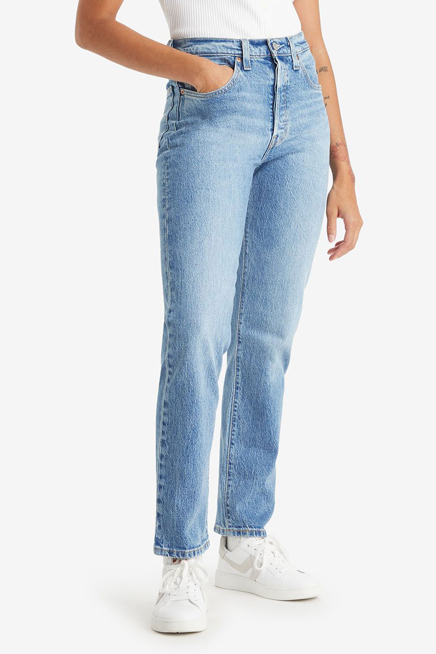 Женские голубые джинсы  501® Straight 5