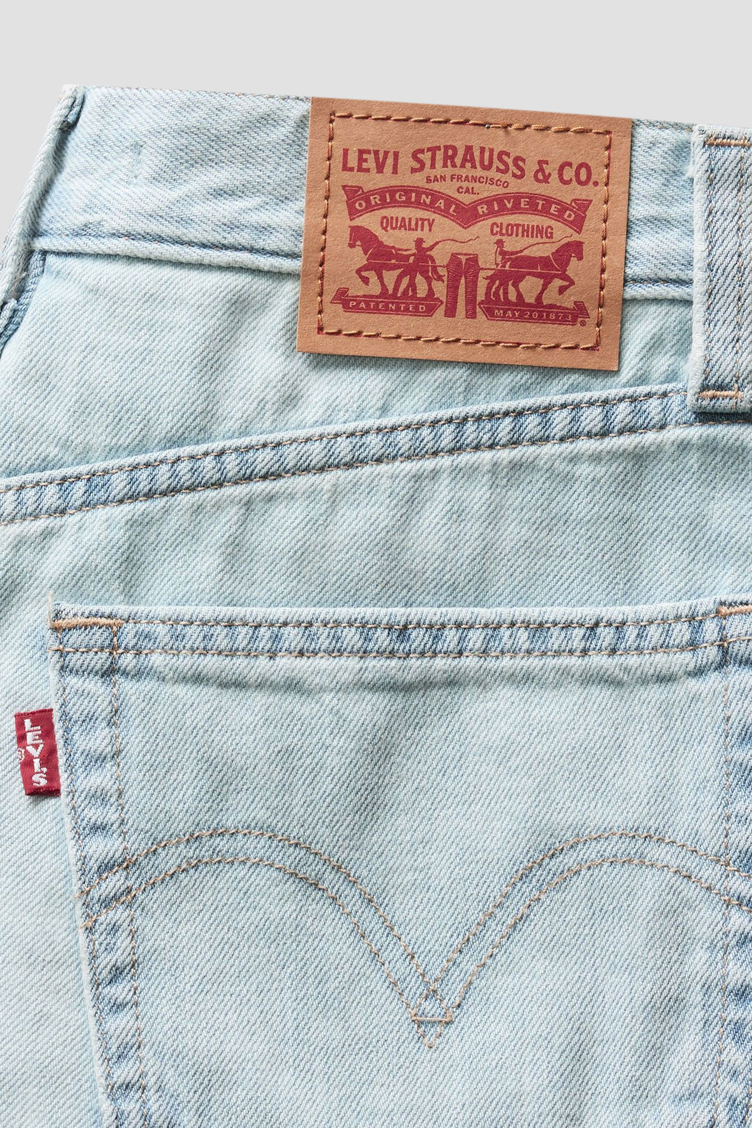 Женские голубые джинсовые шорты High Rise Baggy 5