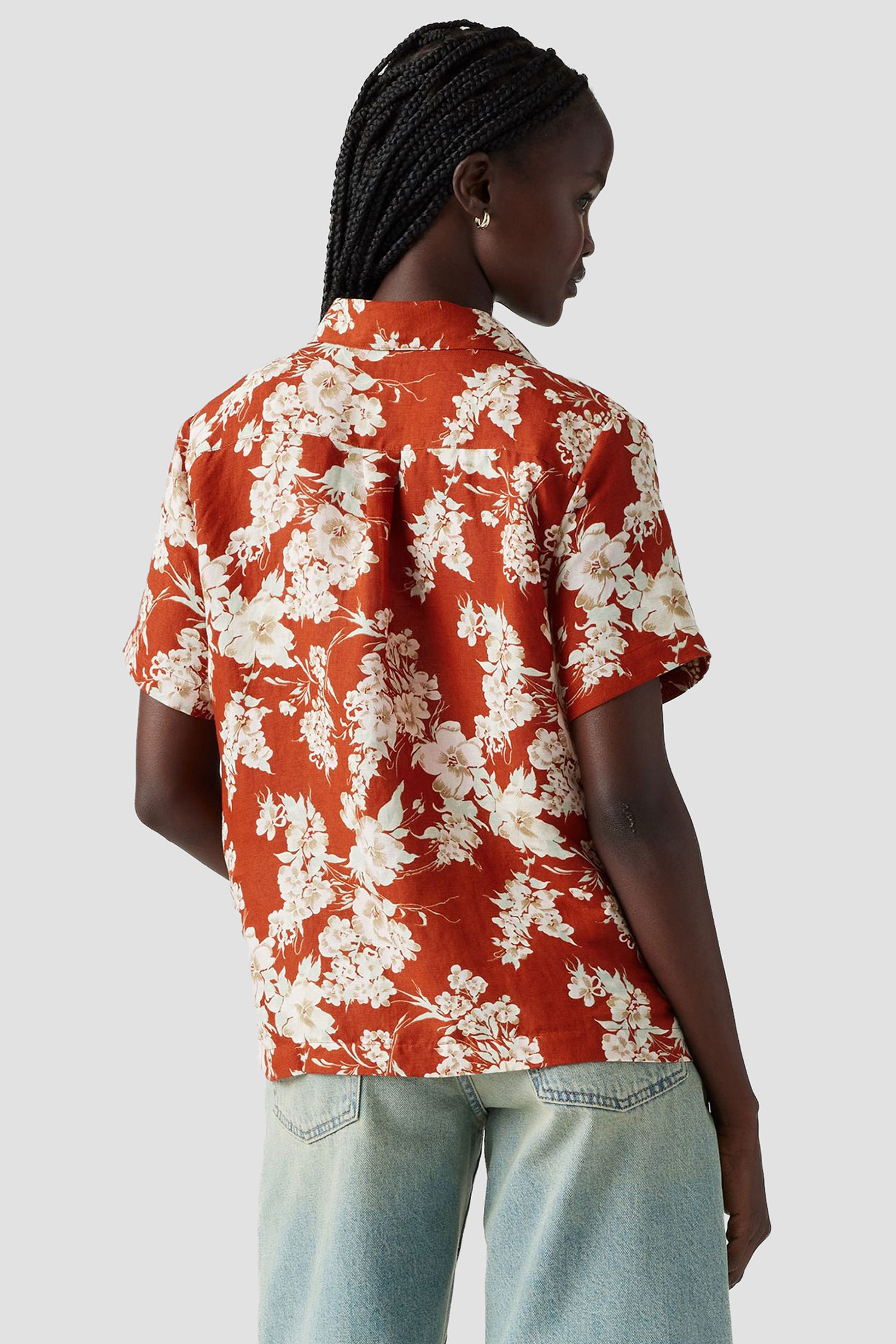 Женская льняная блуза с узором 3