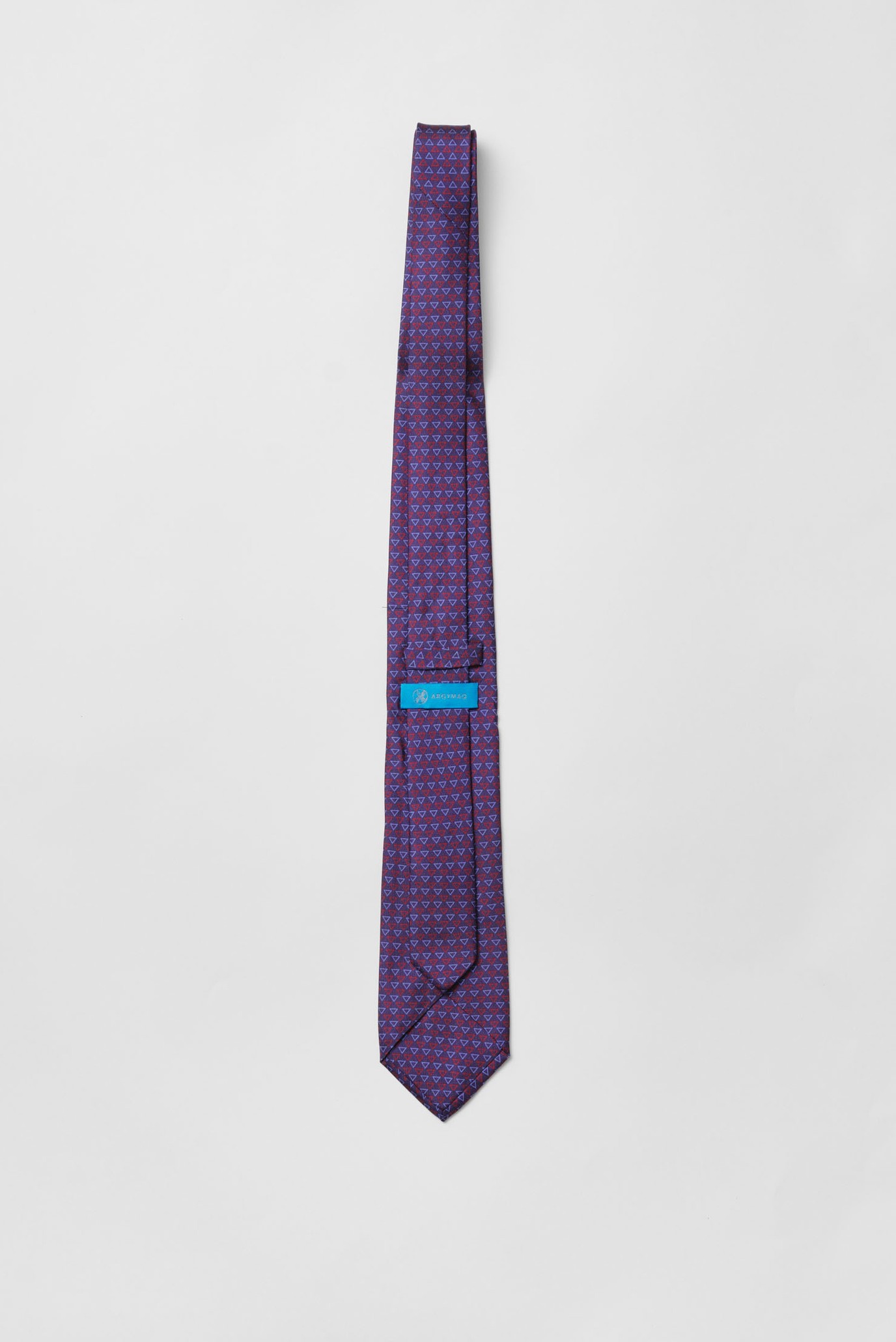 Мужской фиолетово-красный шелковый галстук 3