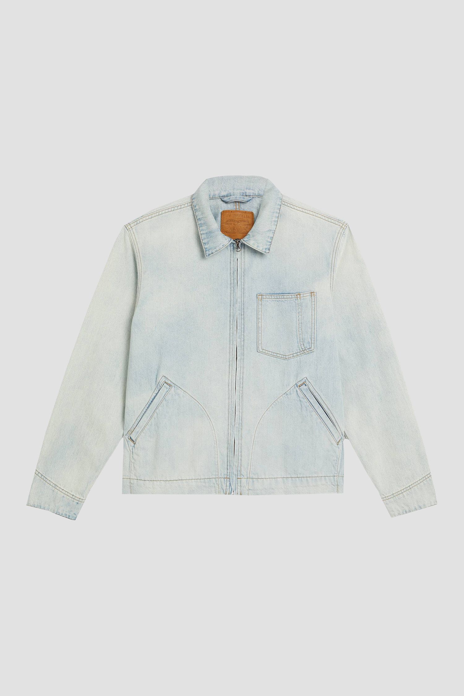 Мужская голубая джинсовая куртка 2