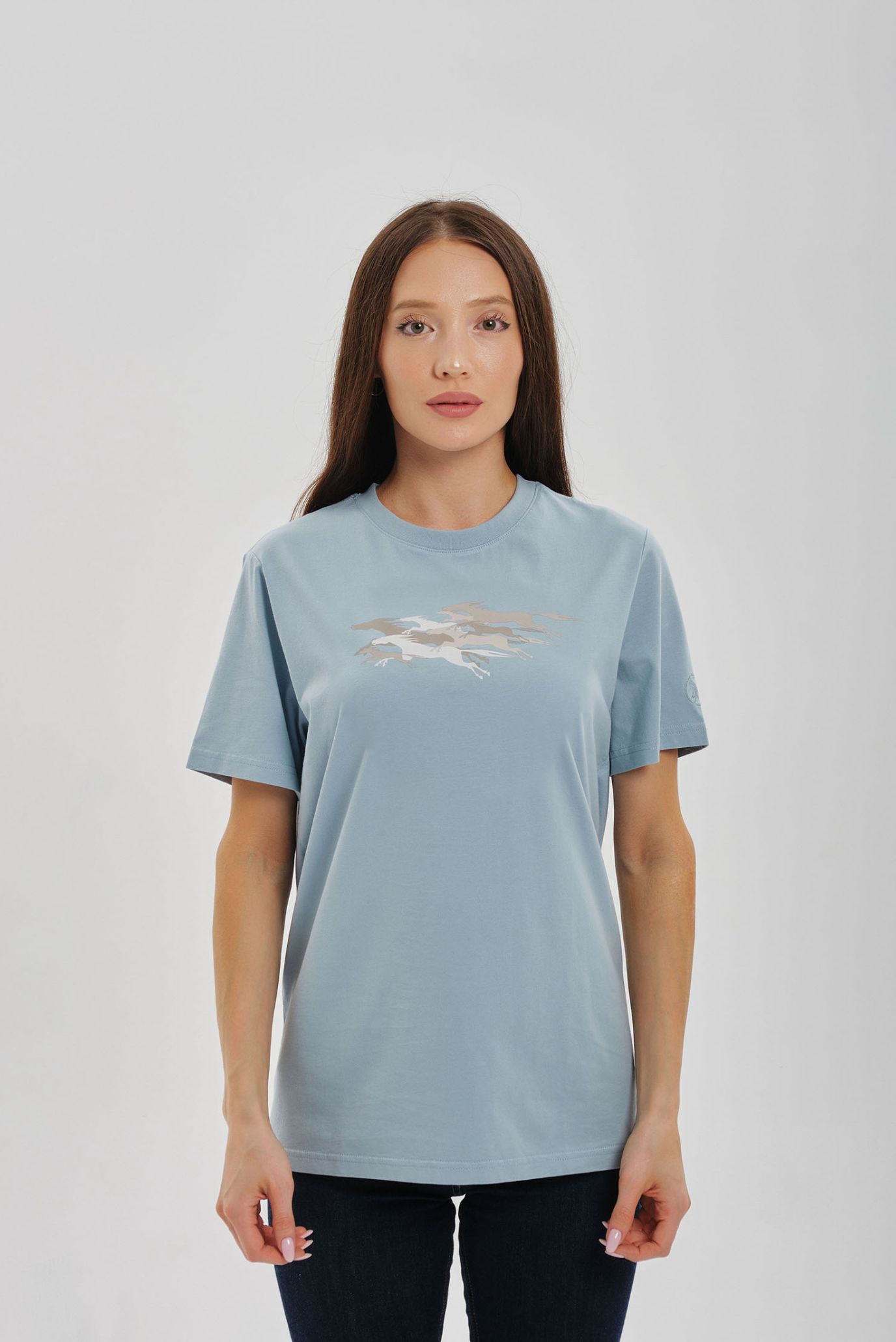 Голубая футболка ARGYMAQTAR (Унисекс) 6