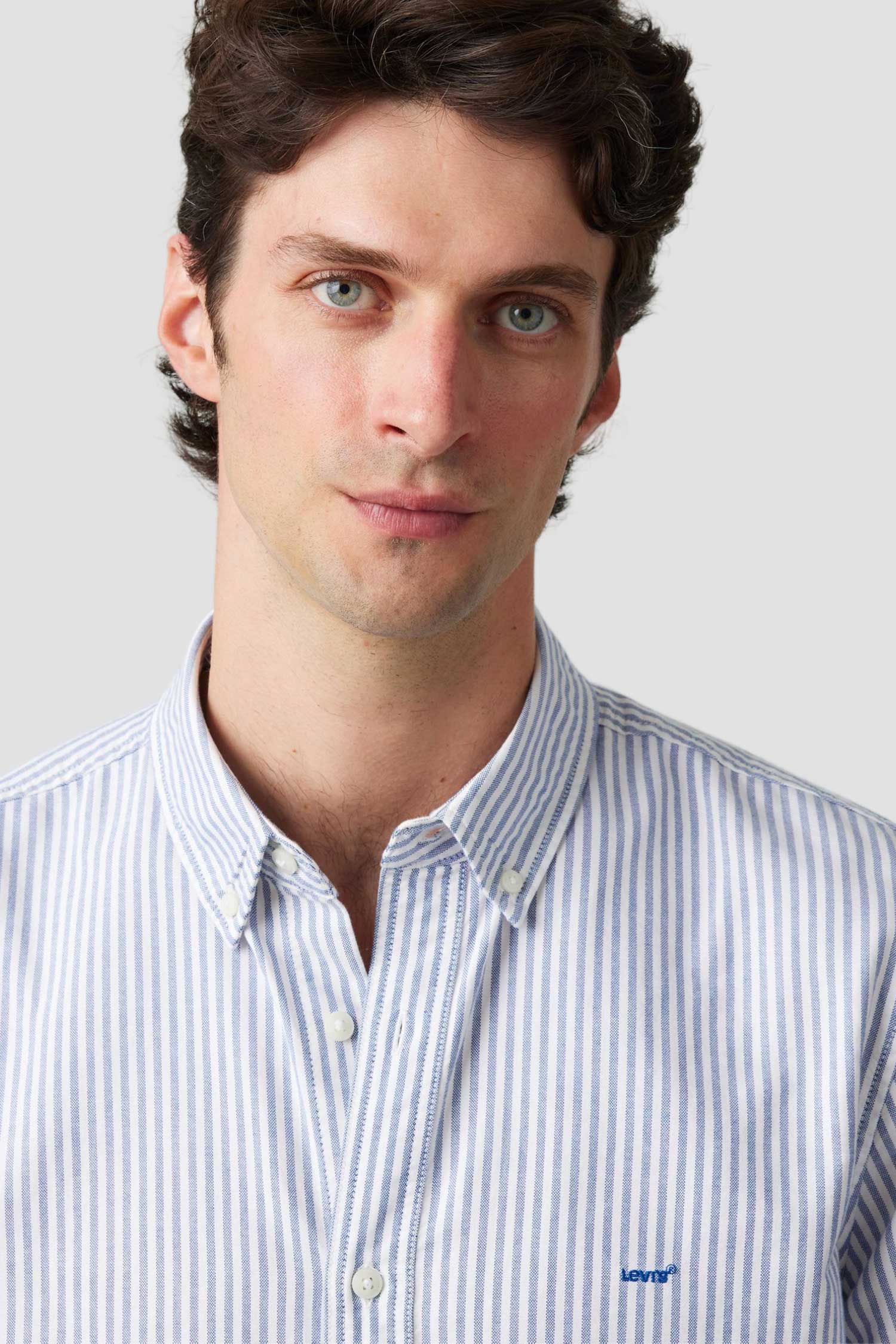 Мужская рубашка в полоску 5