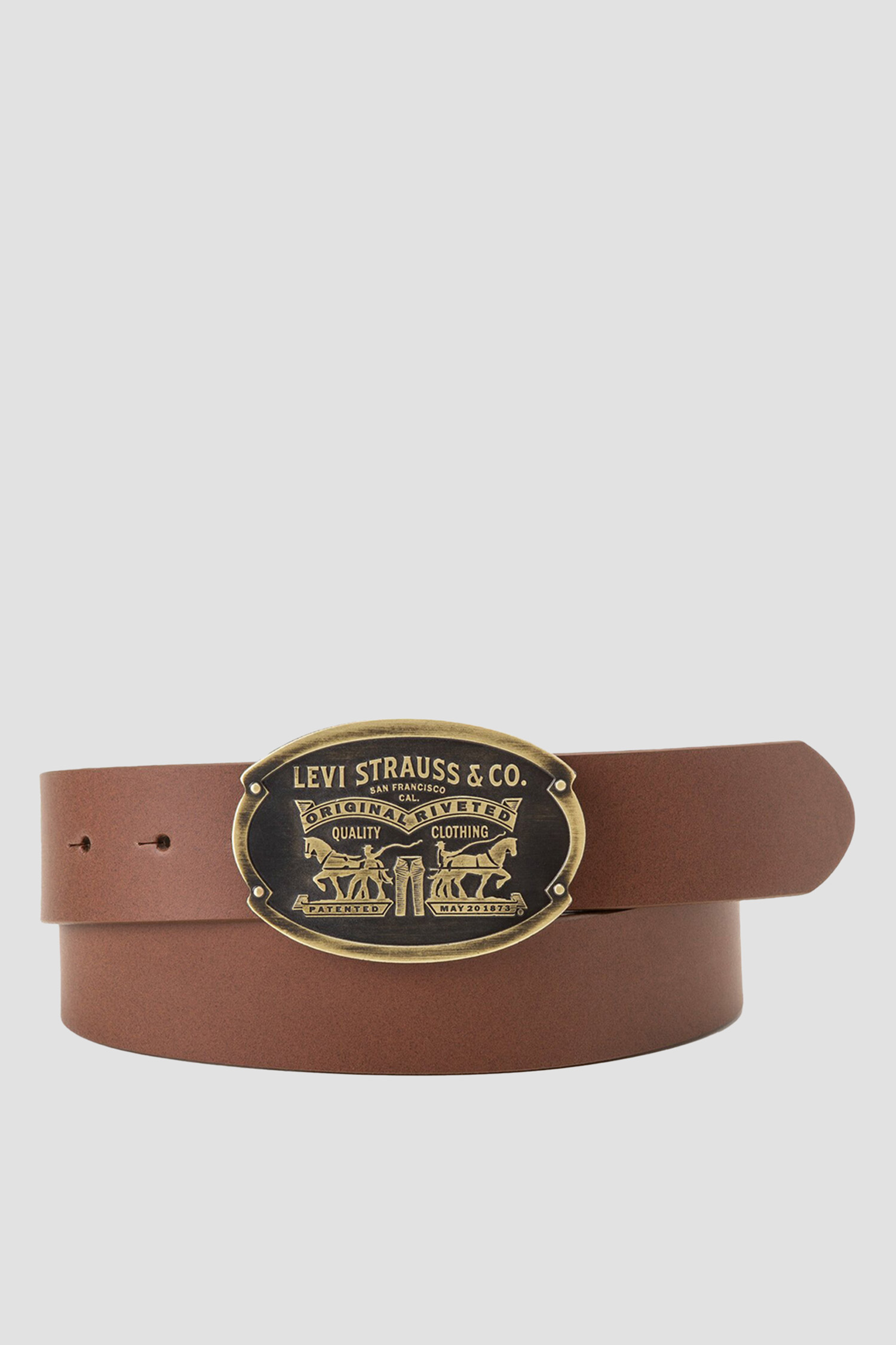 Коричневый кожаный ремень 1