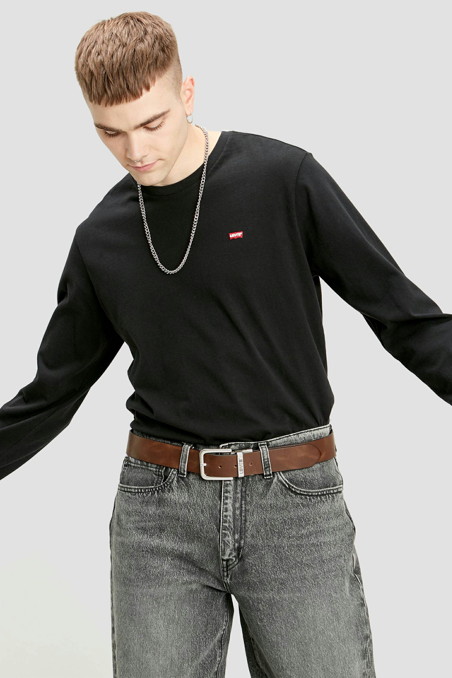 Мужской двусторонний кожаный ремень 4