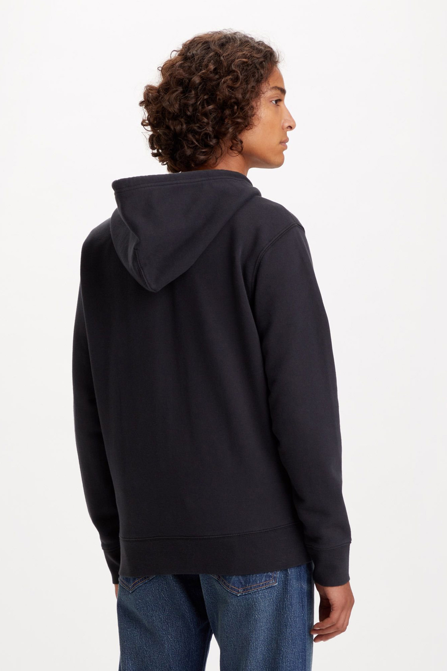 Мужская черная кофта на молнии 3