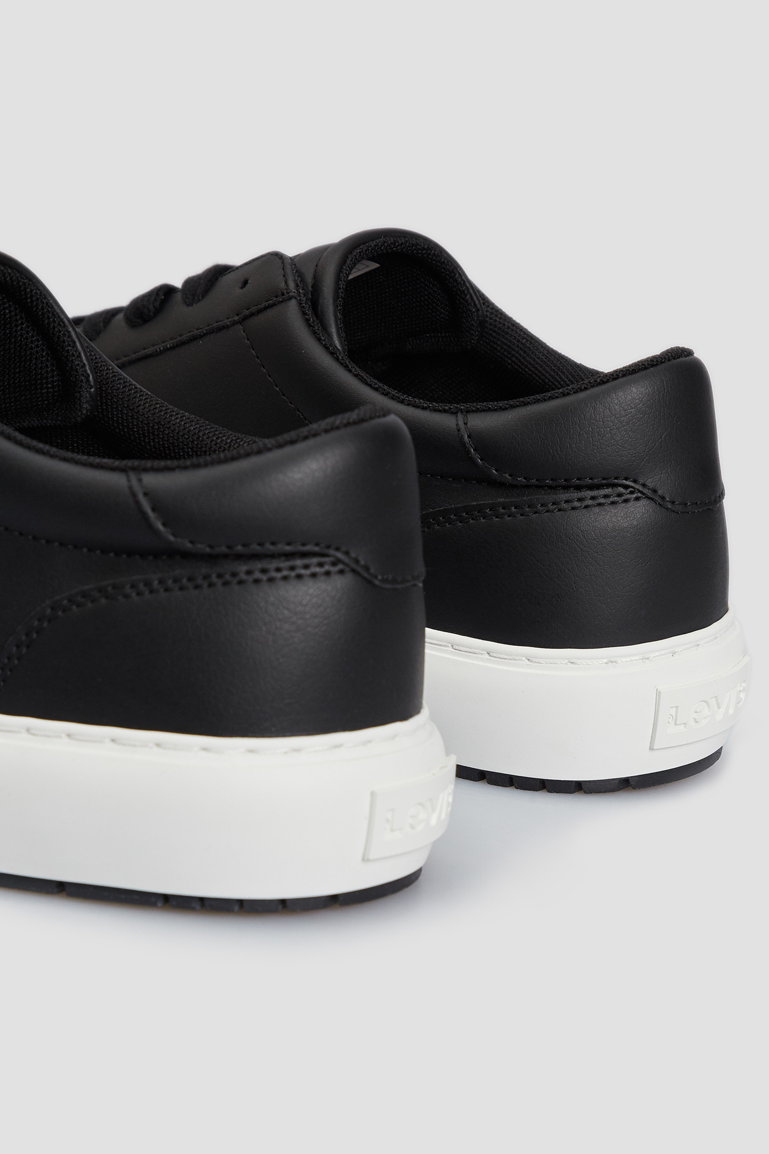 Мужские черные кожаные сникерсы 4