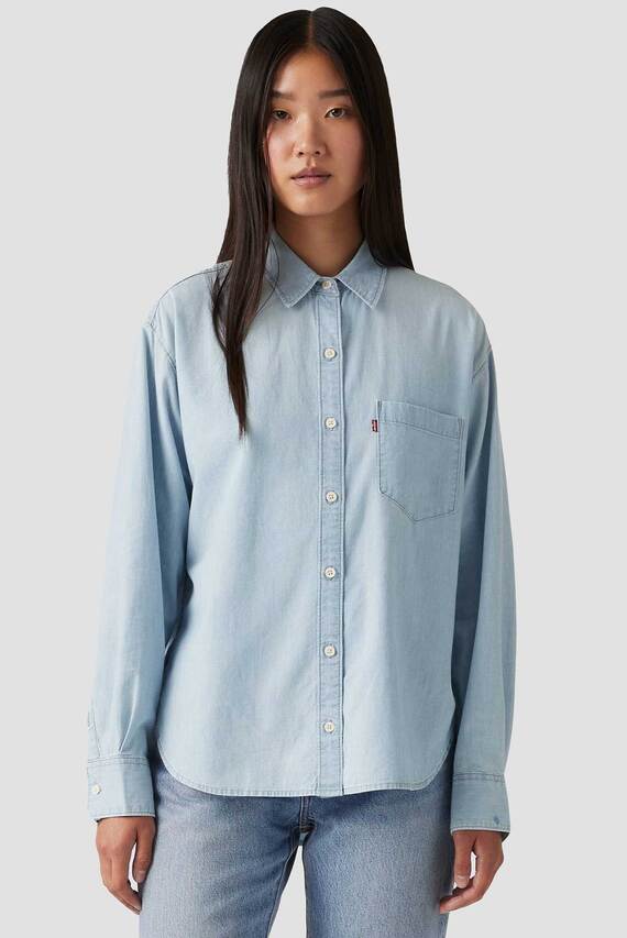 Женская голубая рубашка Levi's
