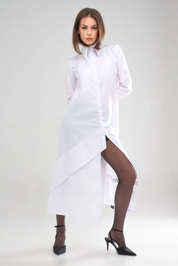 Рубашка - платье DECONSTRUCTED WHITE BLACKPEPPER