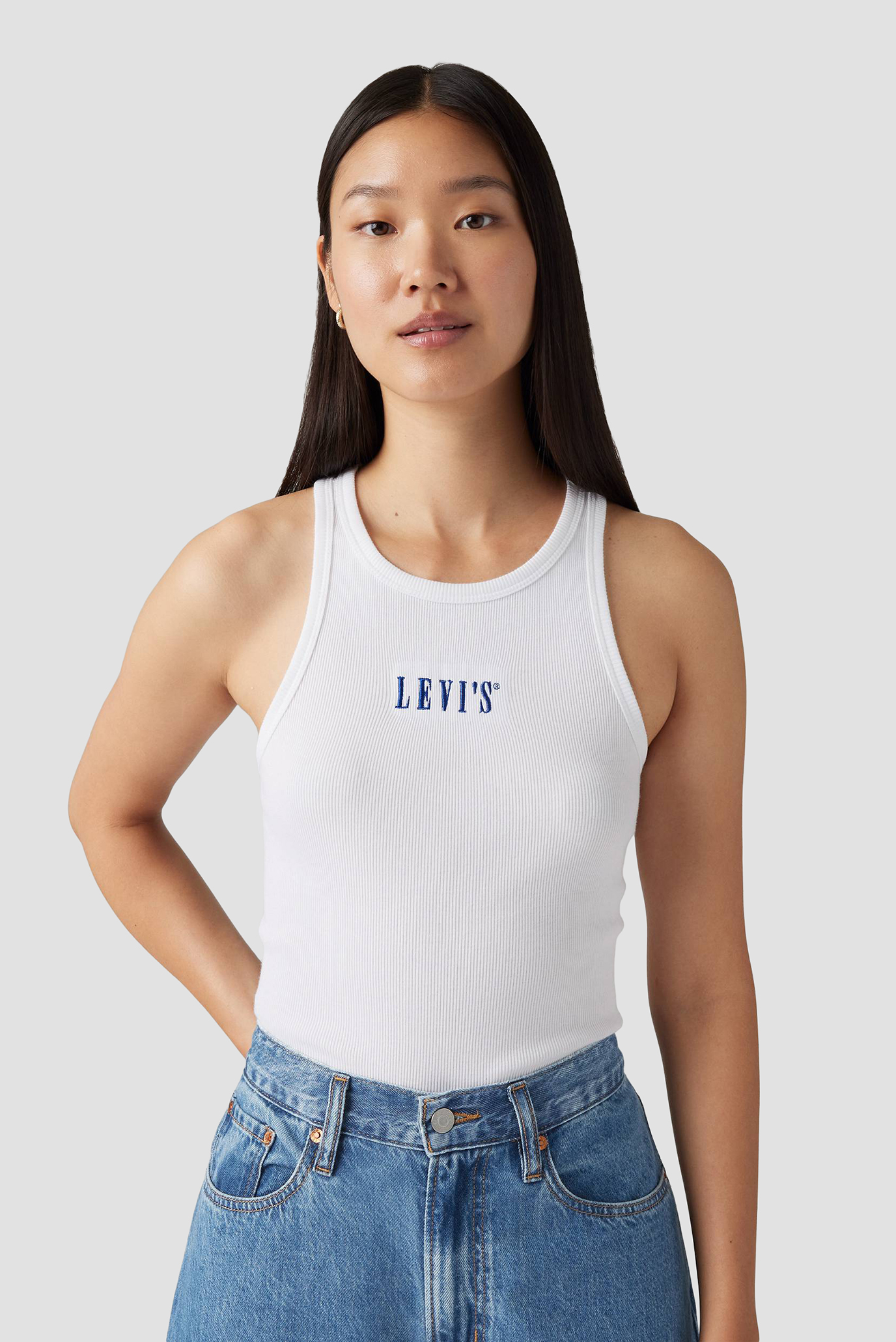 Женская белая майка 4