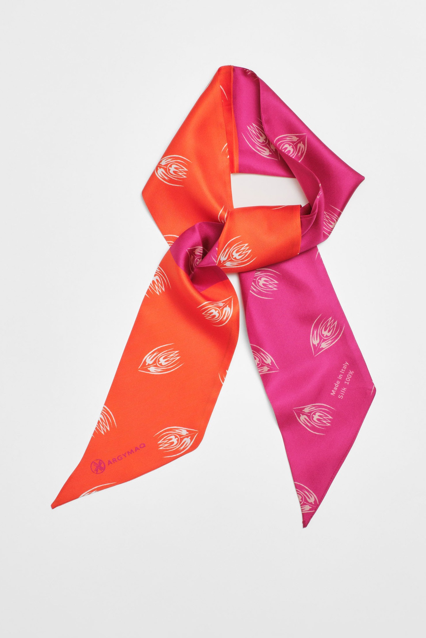 Женский красно-фиолетовый платок 11х137 1