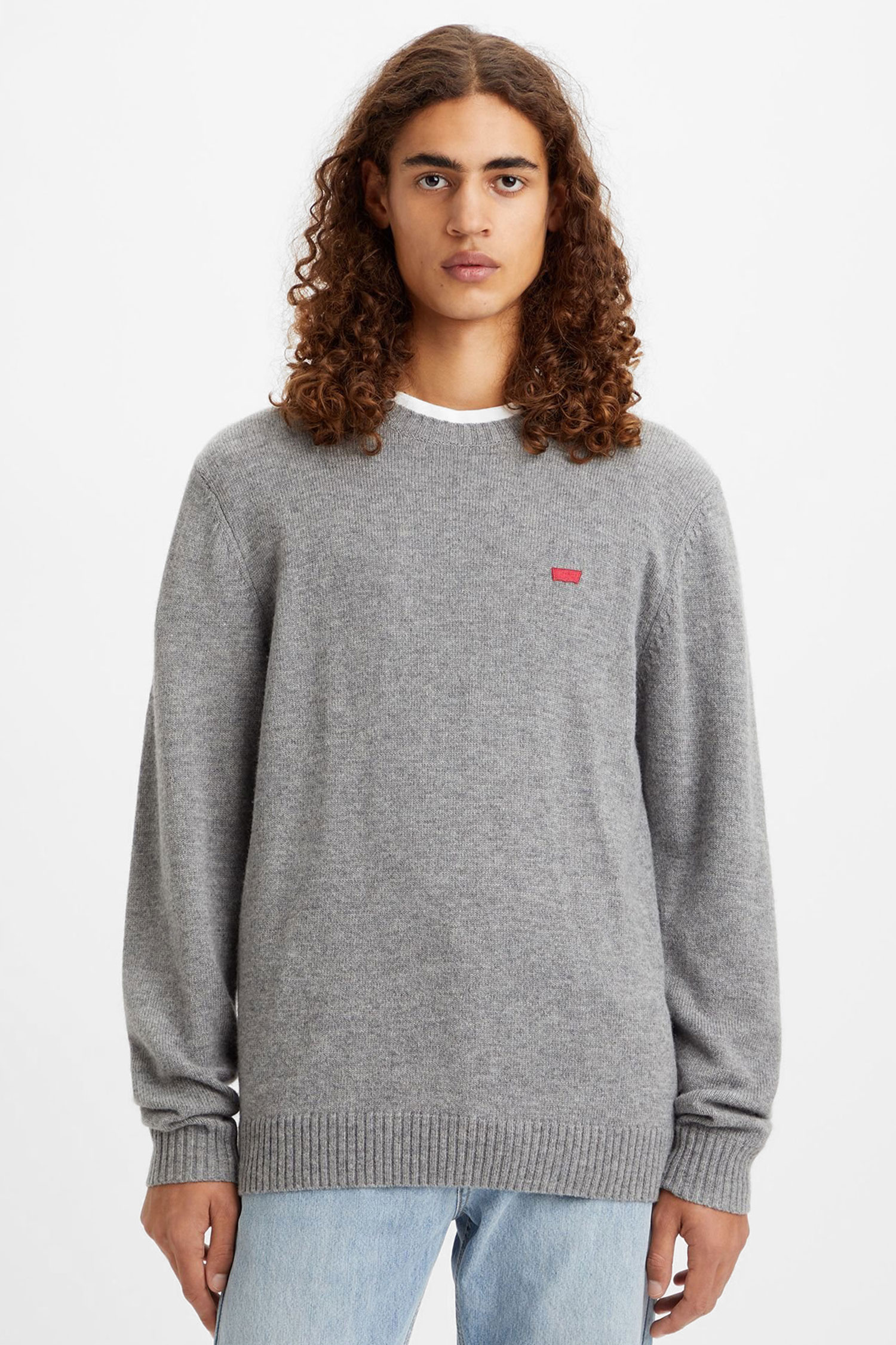 Мужской серый шерстяной джемпер 4