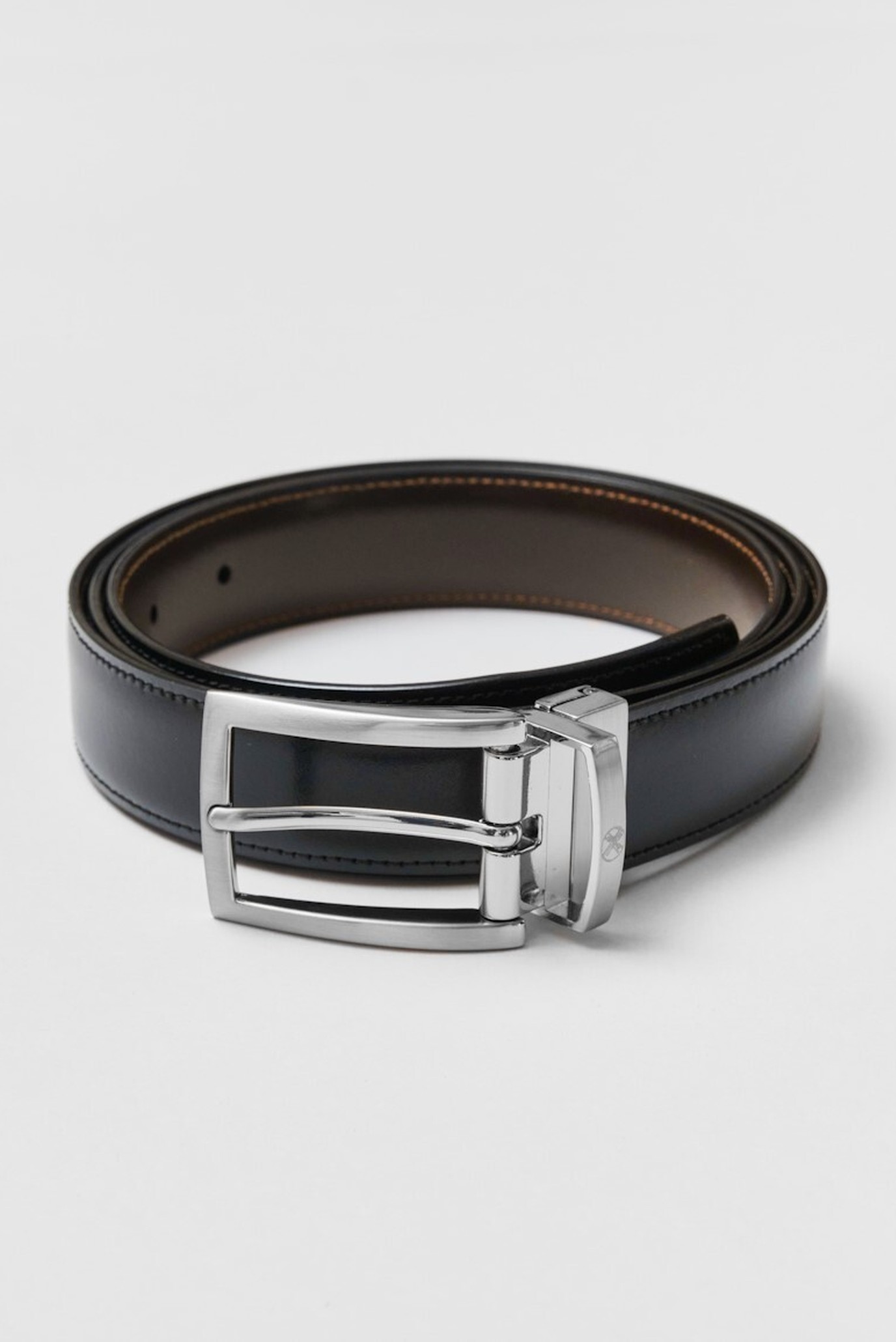 Мужской черно-коричневый ремень 30ММ 1