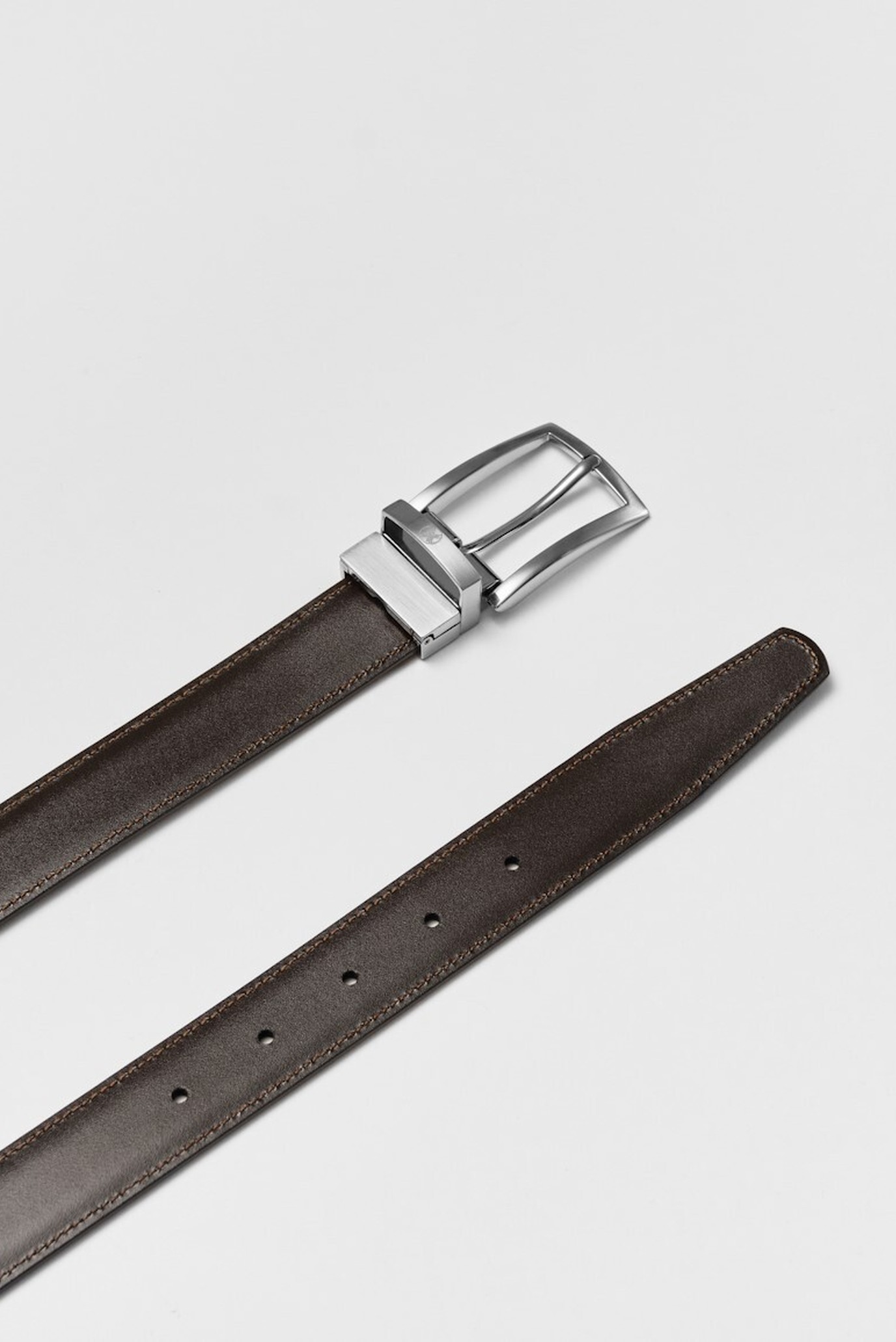 Мужской черно-коричневый ремень 30ММ 3