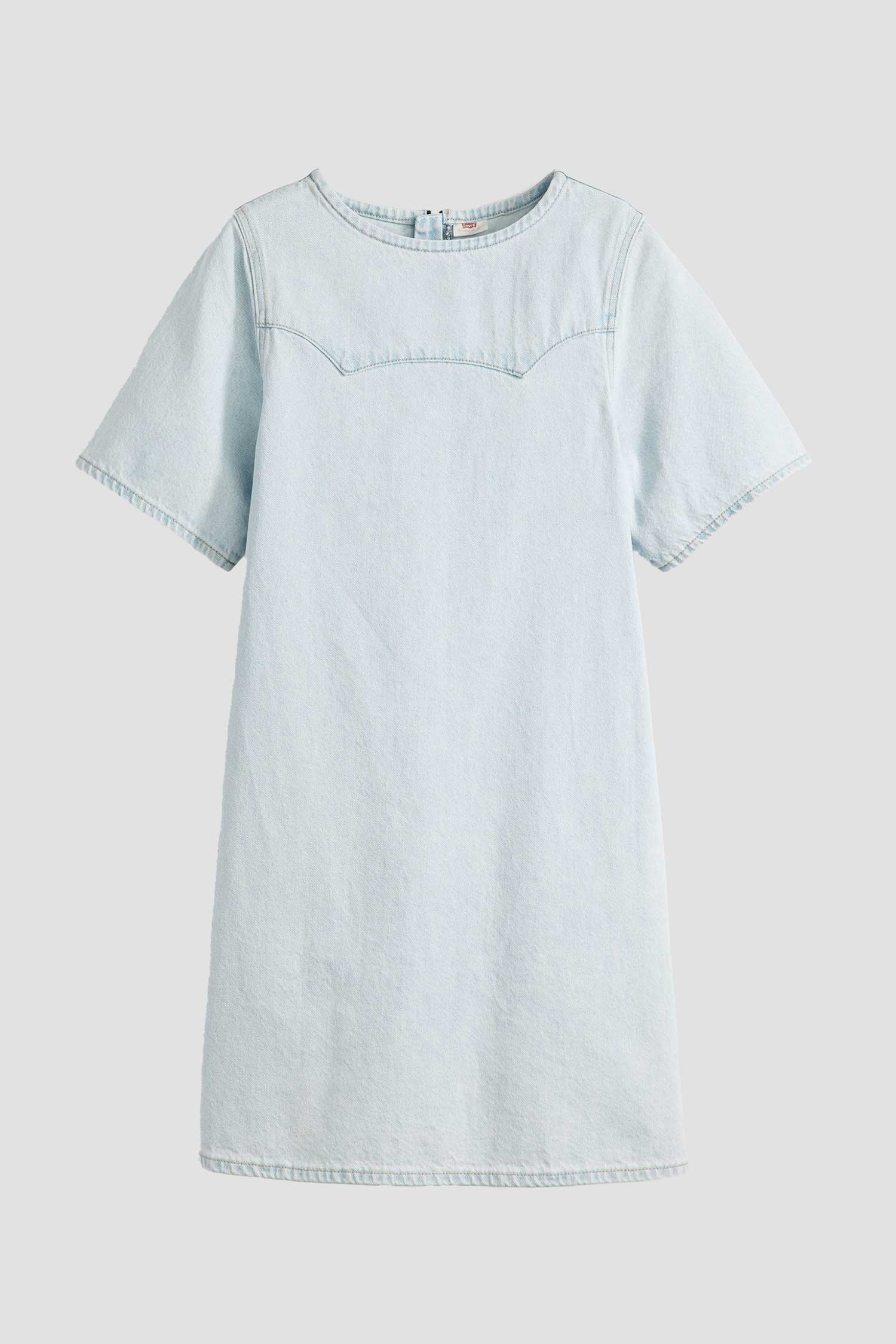 Женское голубое джинсовое платье 2