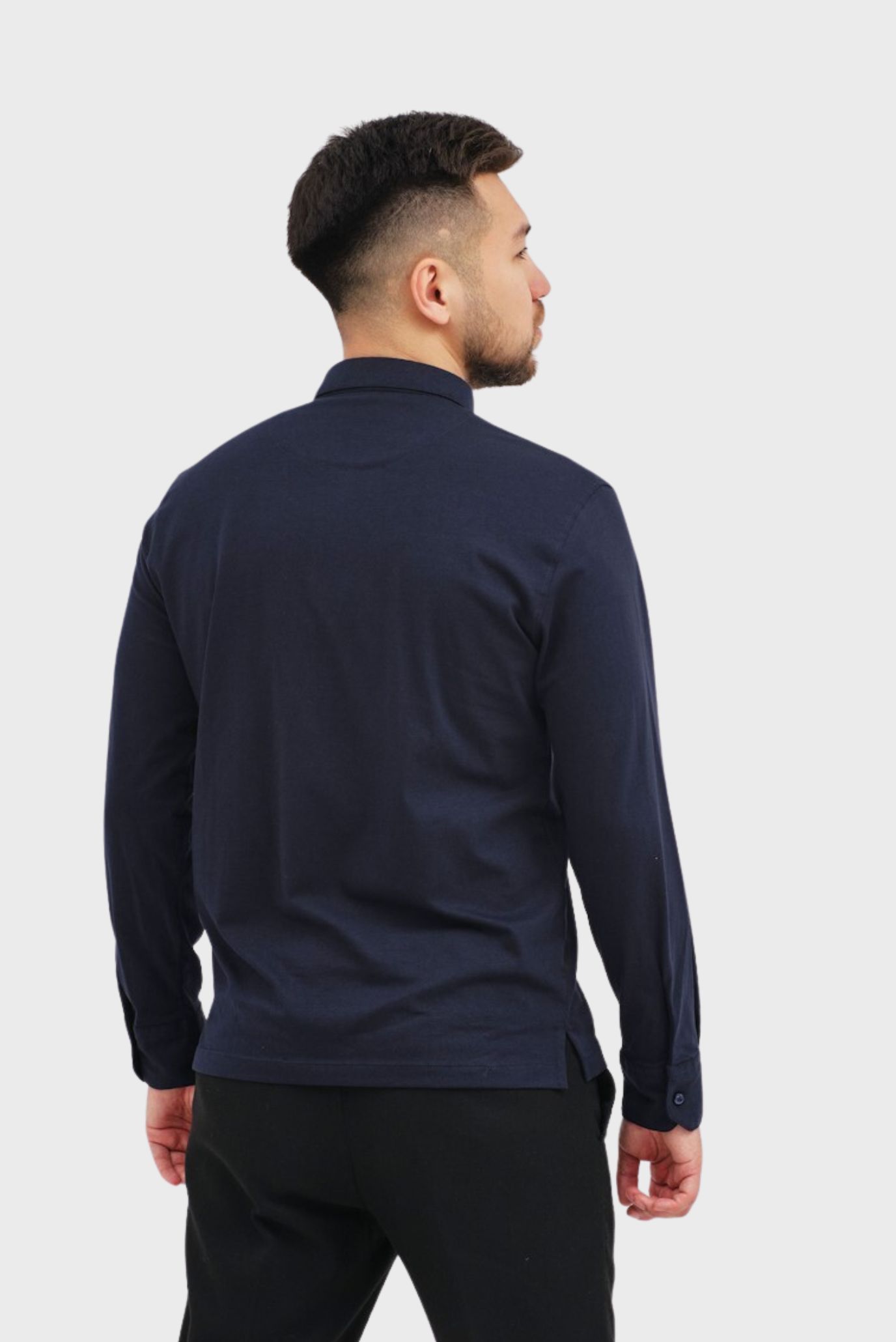 Мужское темно-синее поло 3