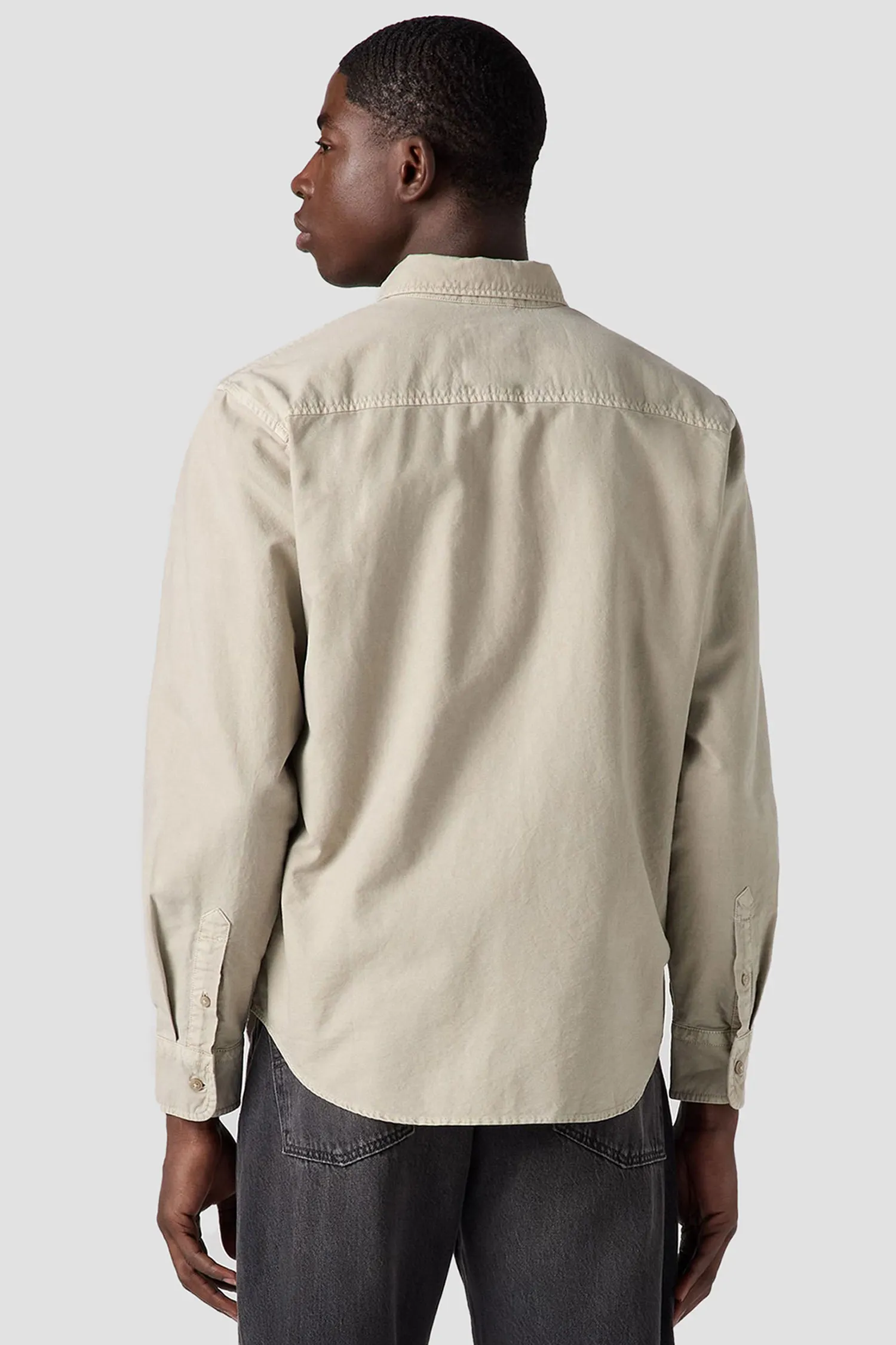 Мужская бежевая рубашка 3