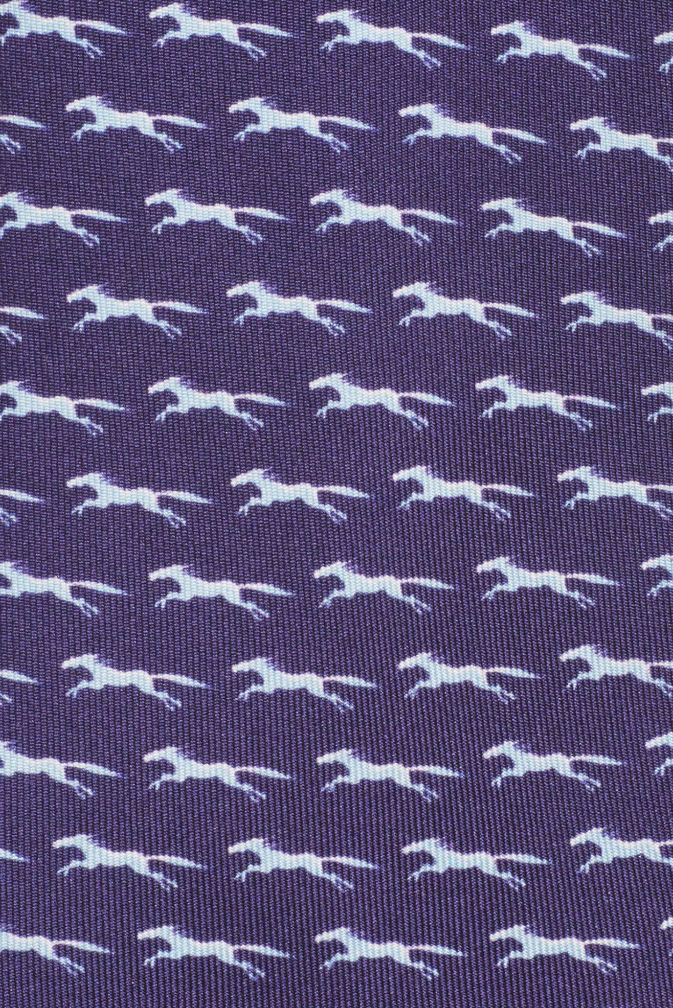 Мужской сине-голубой шелковый галстук 4