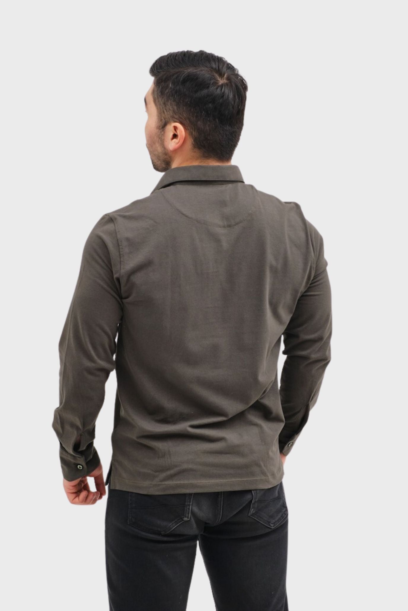 Мужское темно-зеленое поло 3