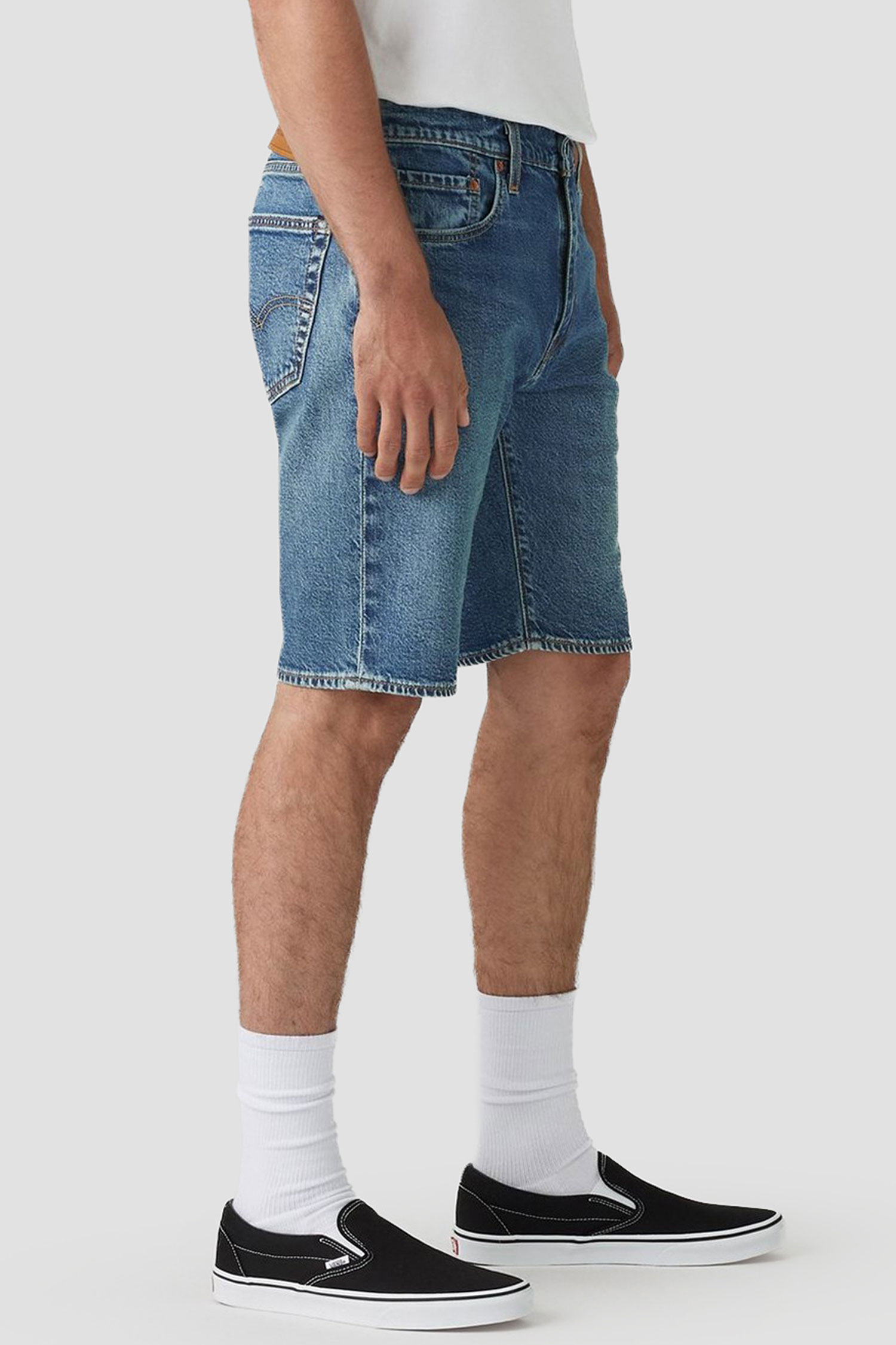 Мужские синие джинсовые шорты 4