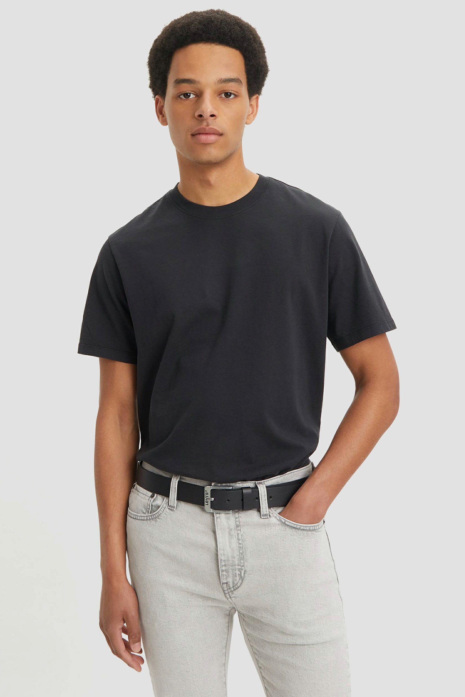 Черный кожаный ремень 3