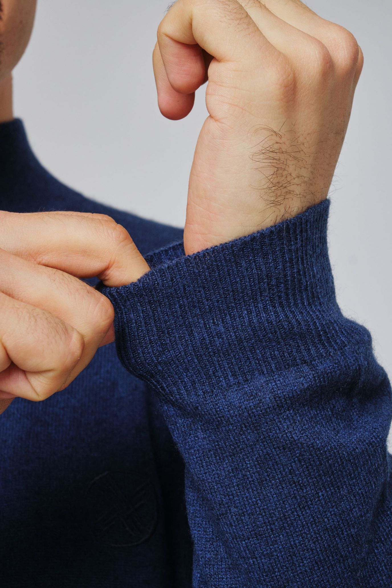 Мужская темно-синяя кофта на замке 8