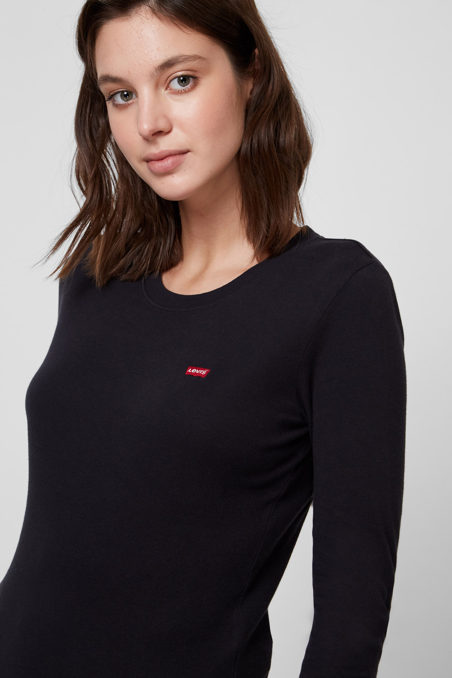 Женский черный лонгслив 4