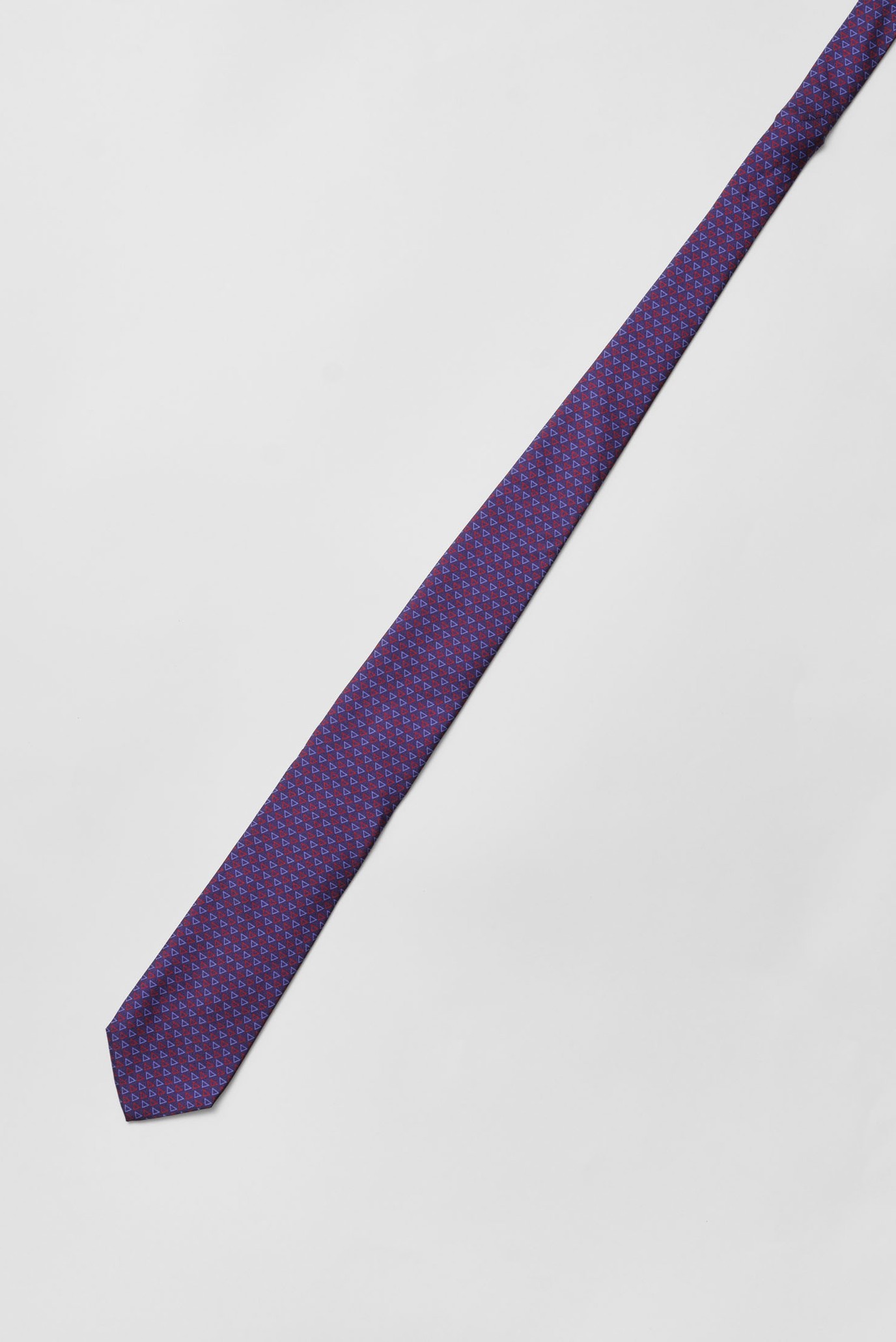 Мужской фиолетово-красный шелковый галстук 2