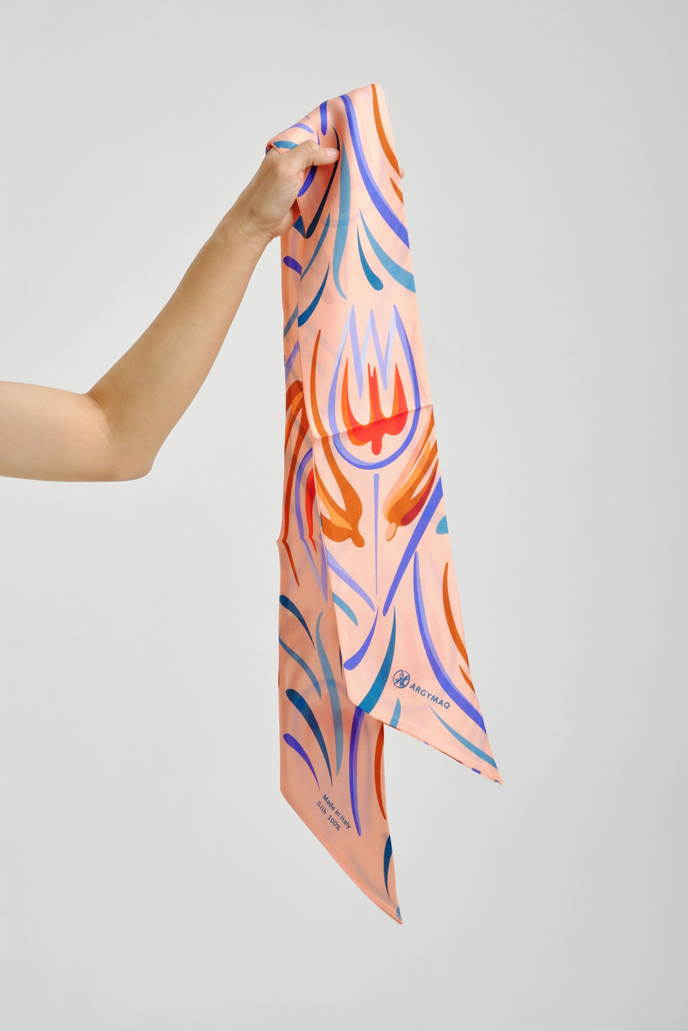 Женский бежевый платок 11х137 2