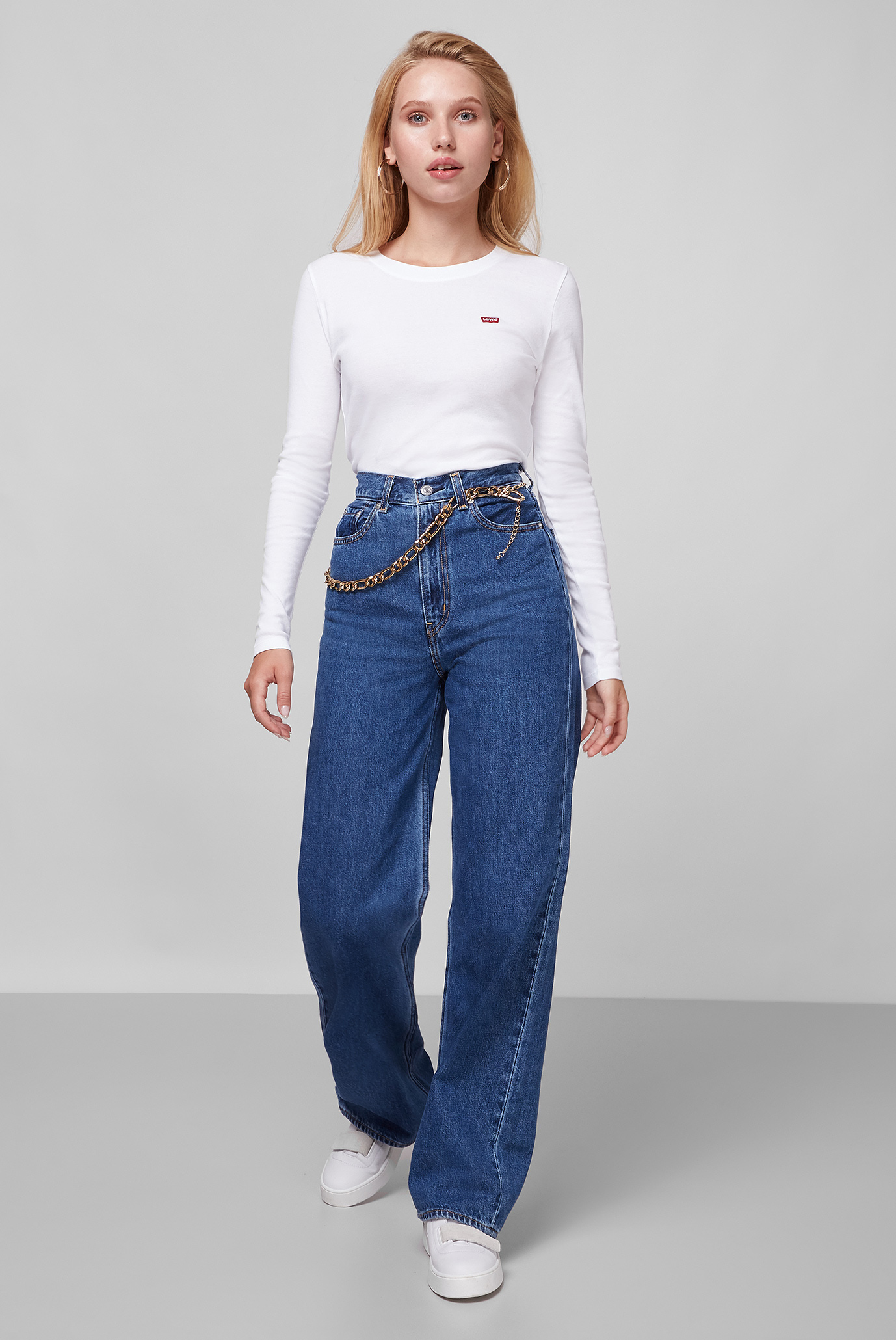 Женский белый лонгслив 6