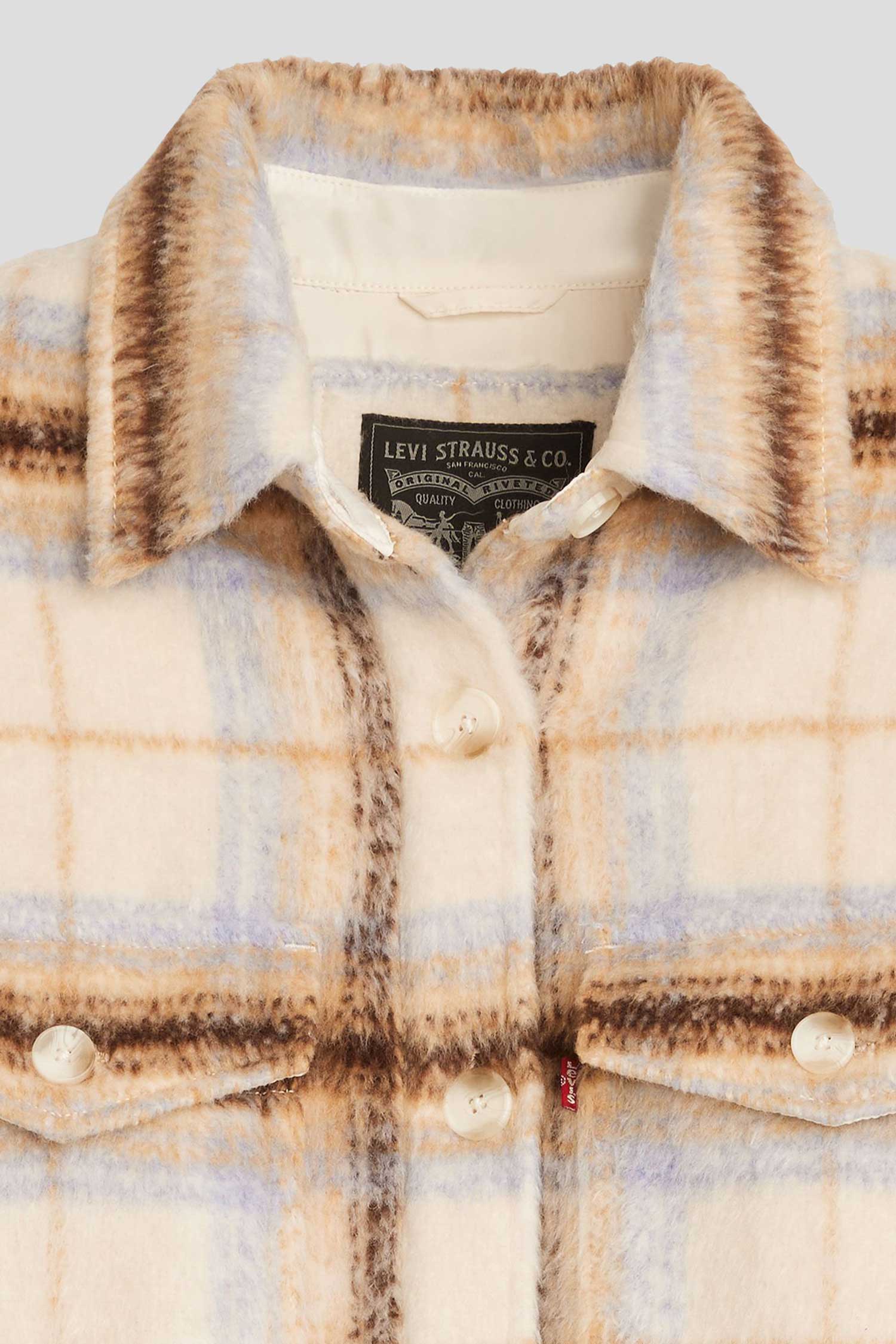 Женская рубашка-пальто в клетку 6