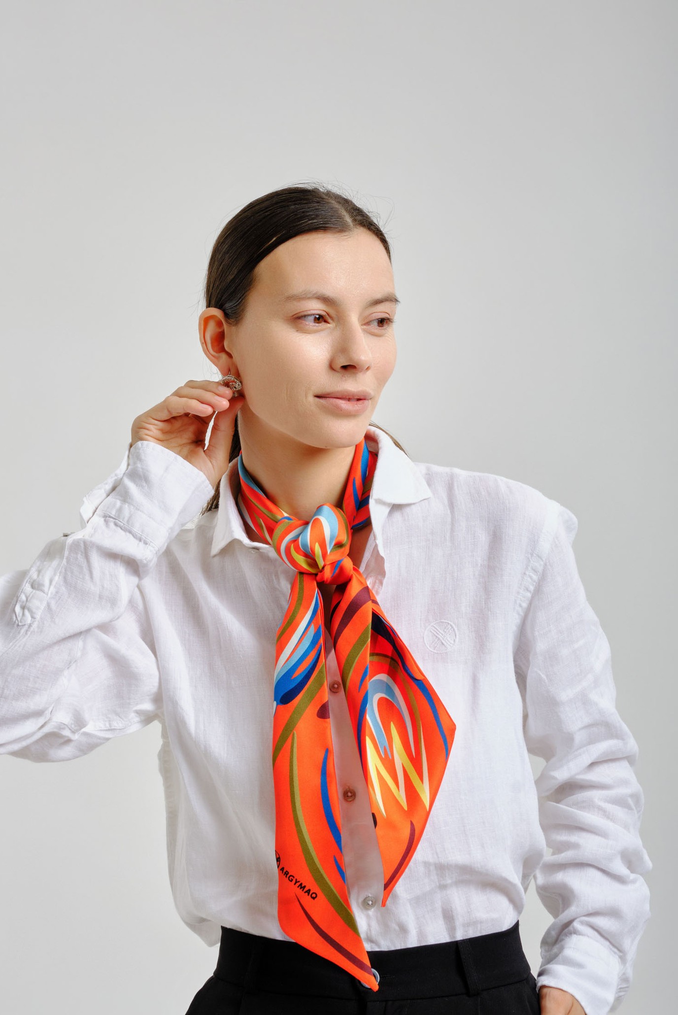 Женский красный платок 11х137 7