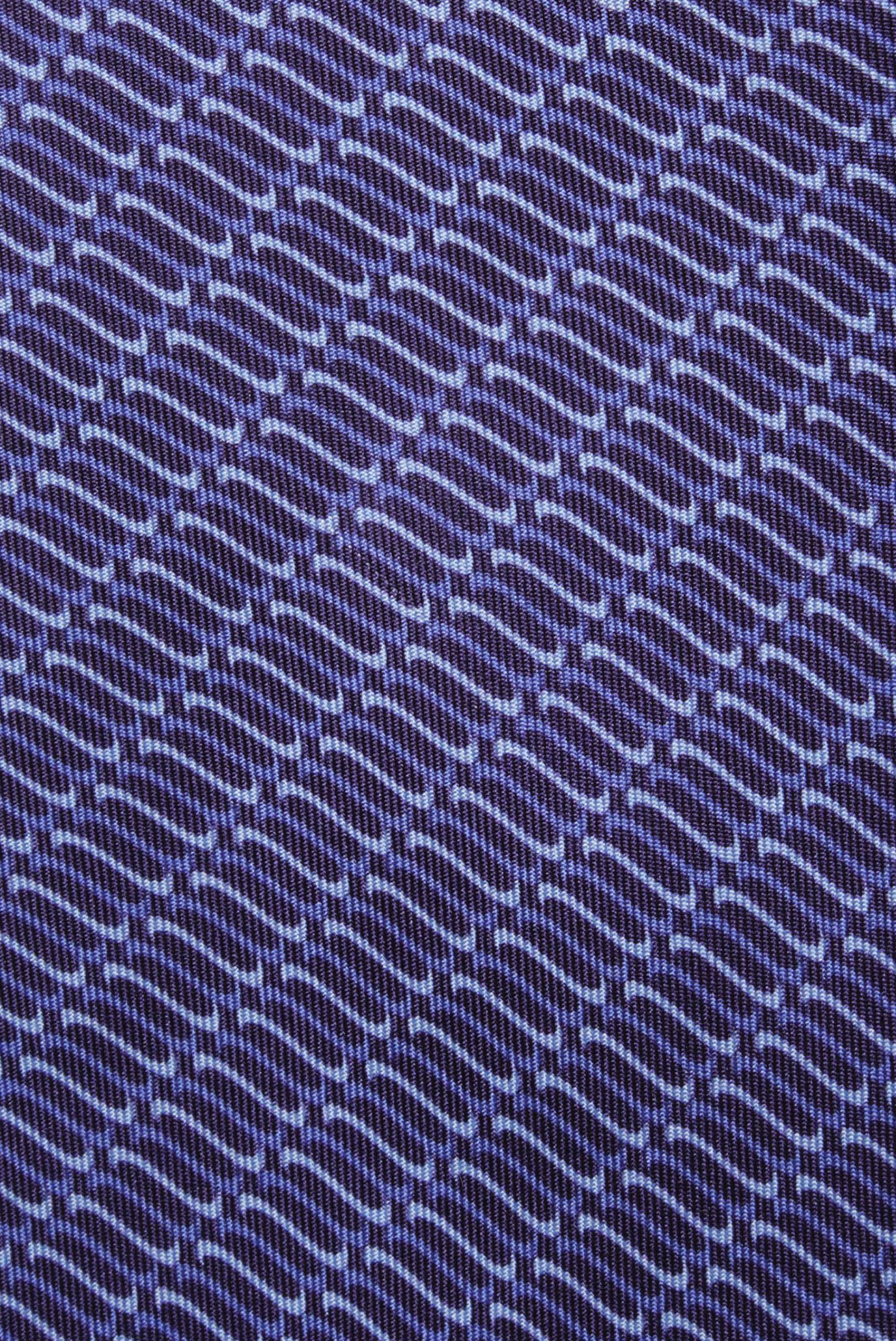 Мужской темно-синий шелковый галстук 4