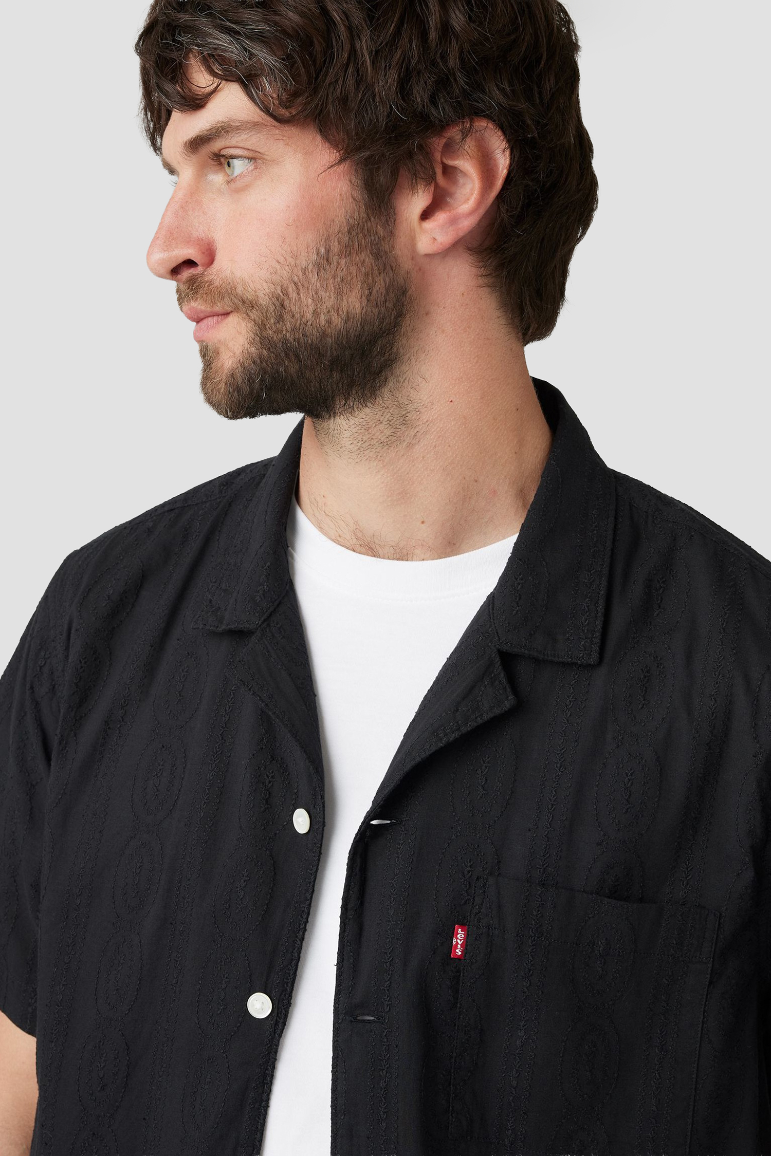 Мужская черная рубашка 5