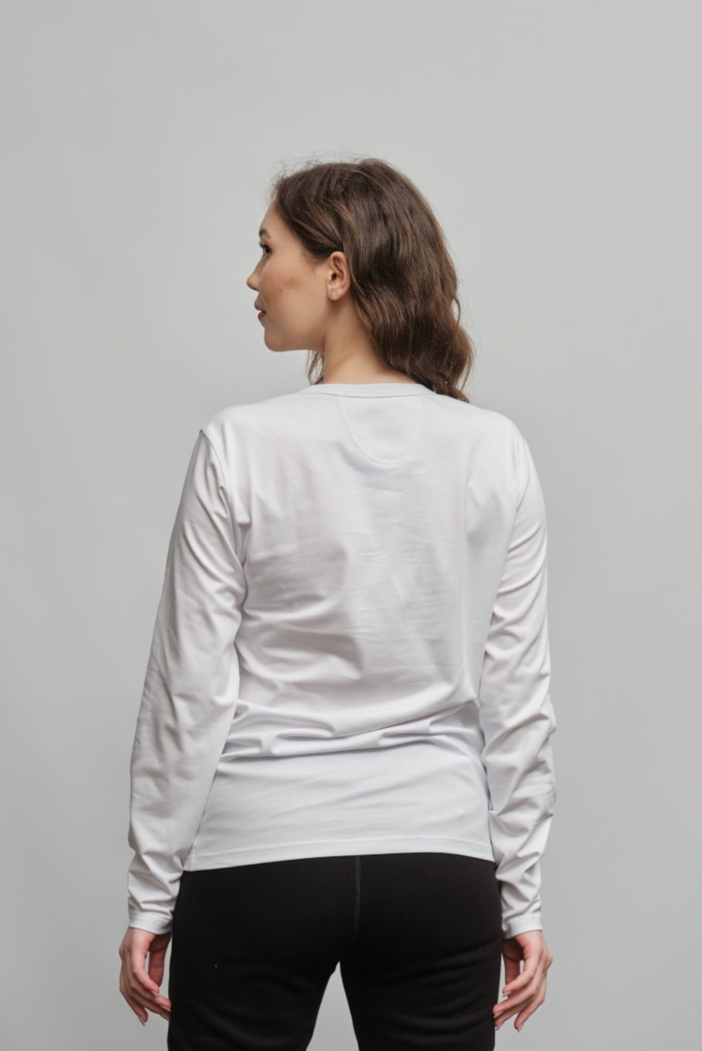 Белый лонгслив SHANYRAQ (Унисекс) 6