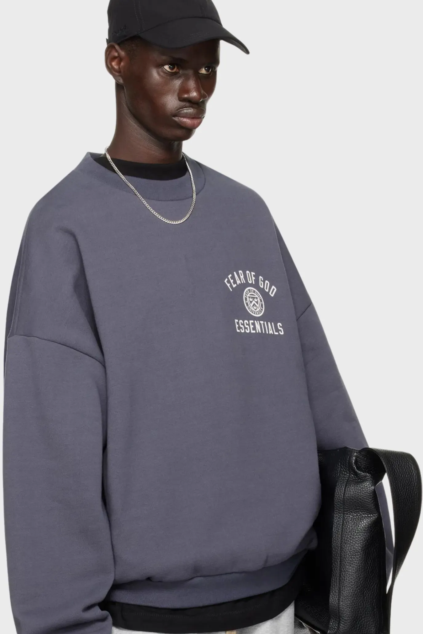 Fear of God Essentials Fleece Crewneck Marine 1
